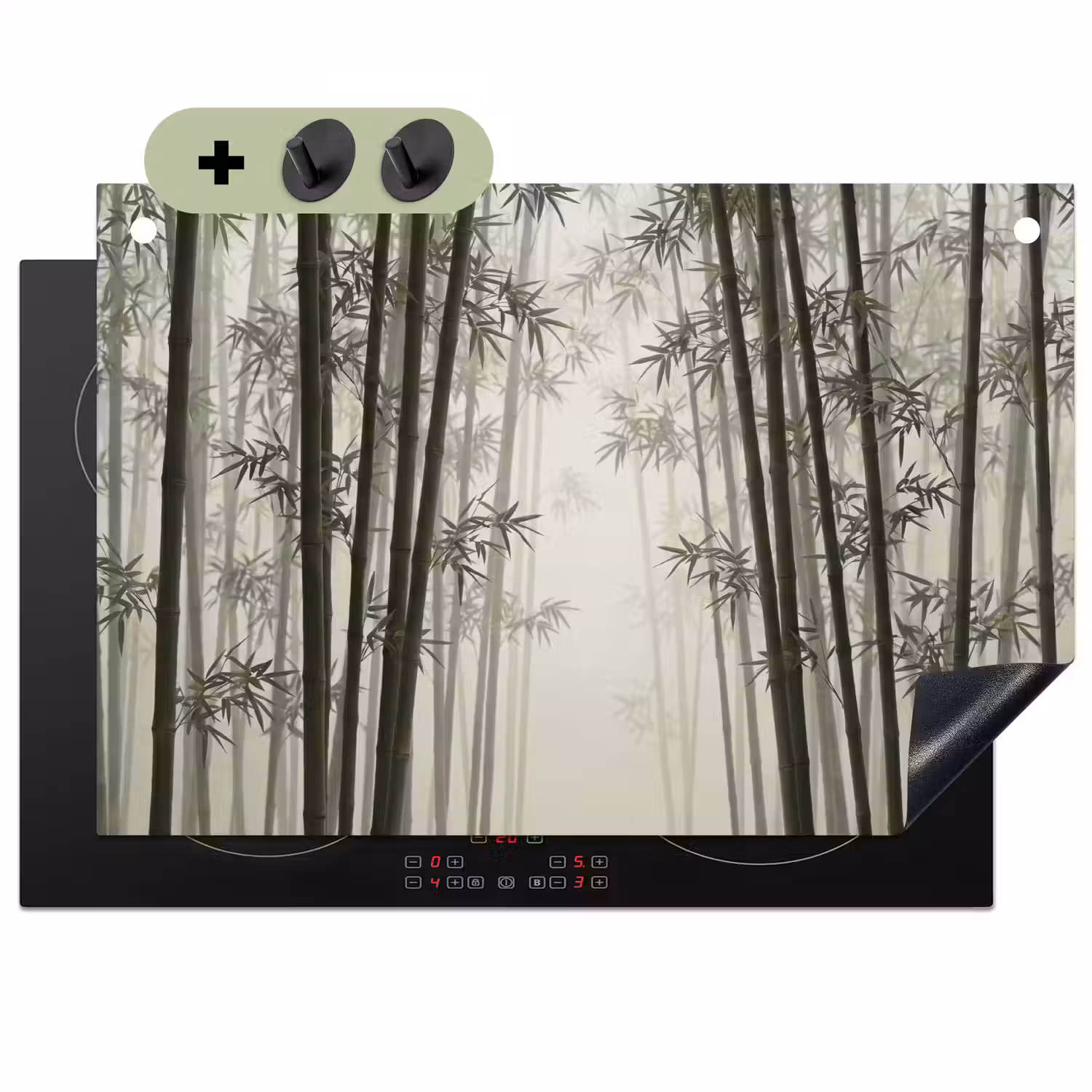 Bamboe - Bos - Mist - Natuur Inductie beschemer met haakjes klein -3d