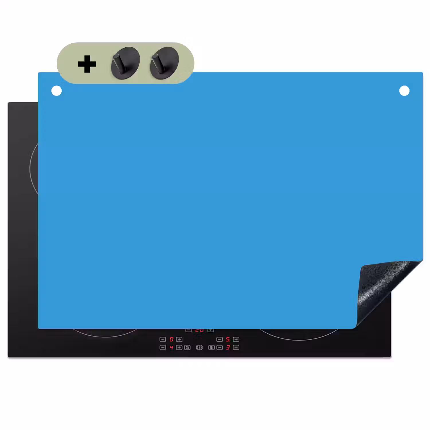 Cerulean - Breeze - Blauw Inductie beschemer met haakjes klein 777 -3d