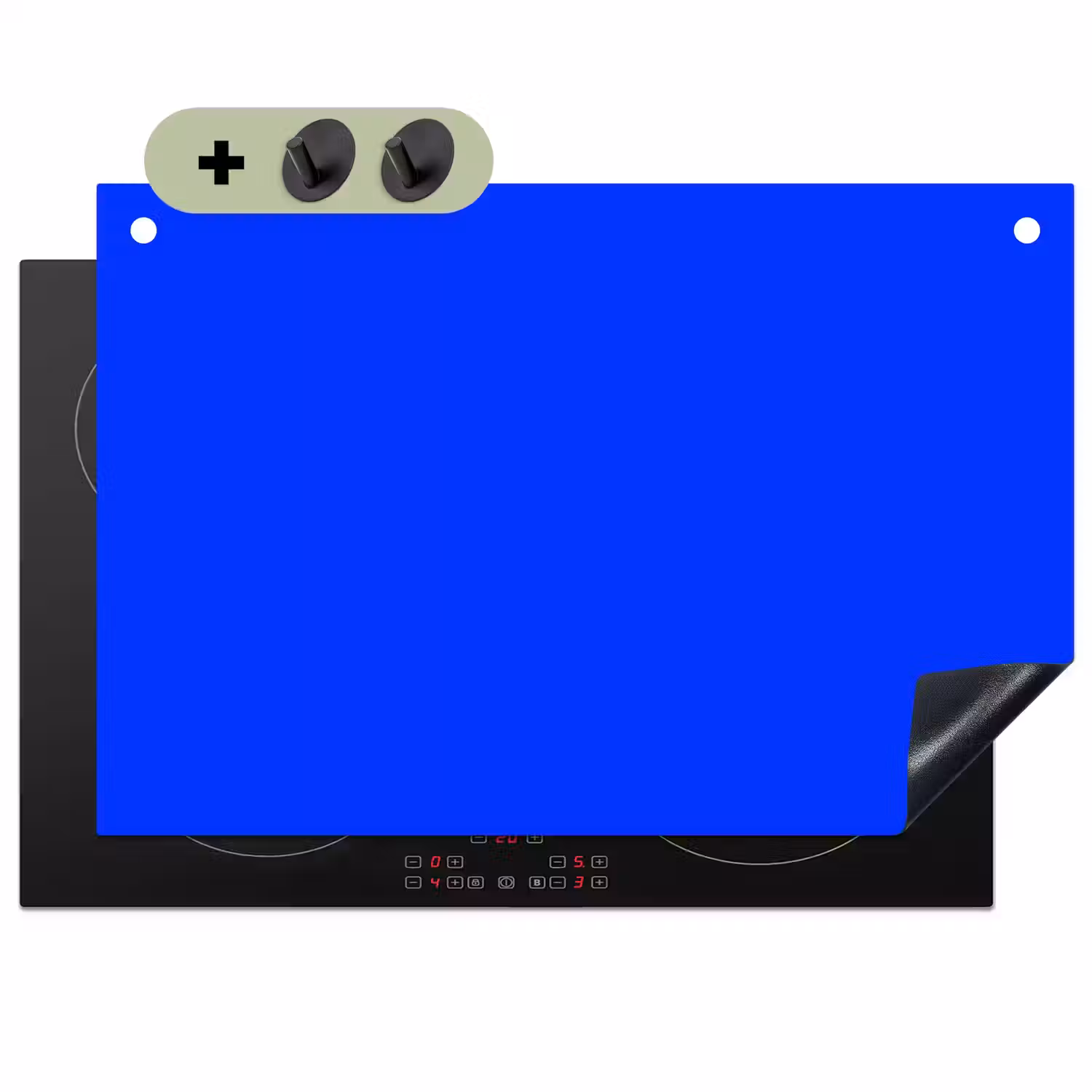 Electric - Blue - Blauw Inductie beschemer met haakjes klein 777 -3d