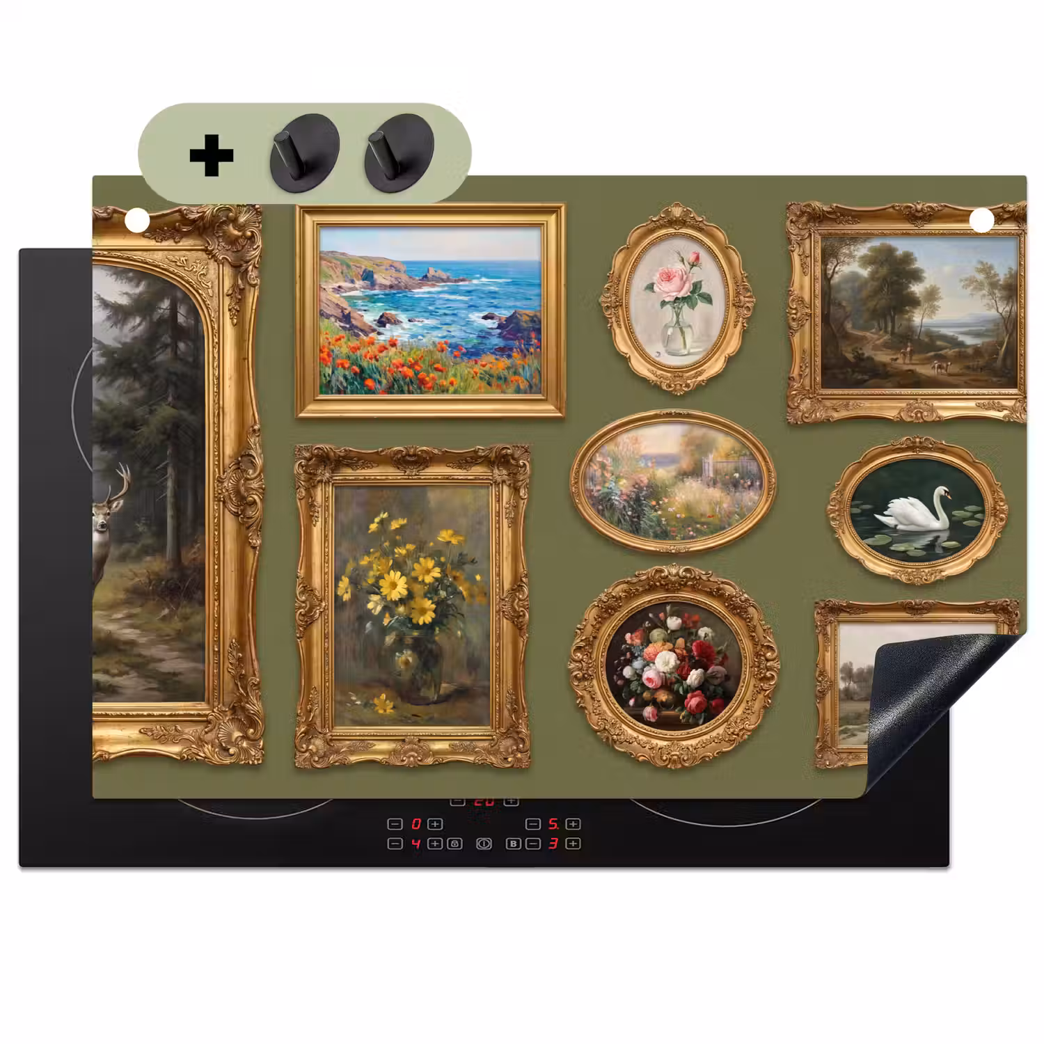 Hert - Bos - Natuur - Klassiek - Dieren Inductie beschemer met haakjes klein -3d