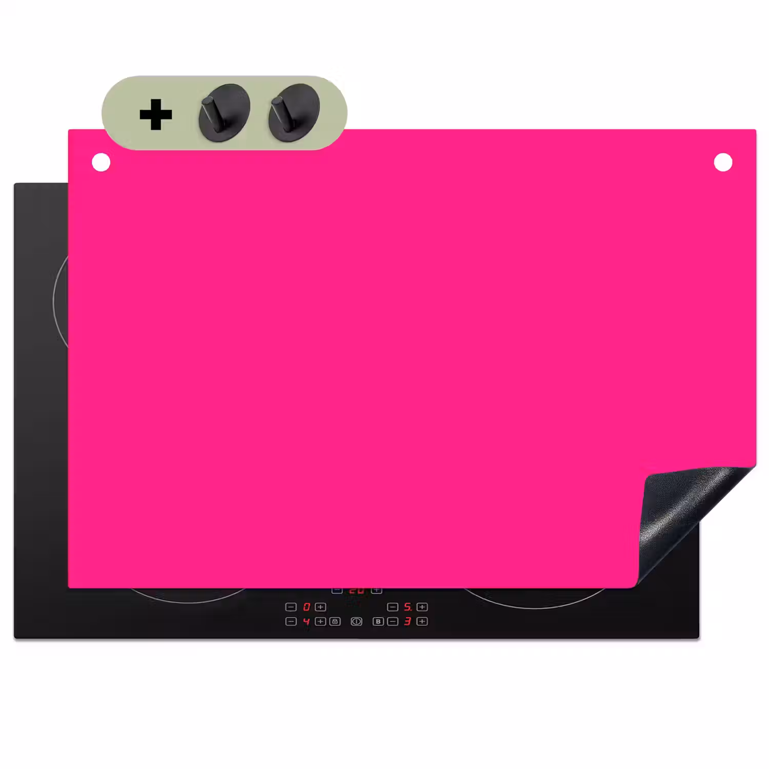 Hot - Fuchsia - Roze Inductie beschemer met haakjes klein 777 -3d
