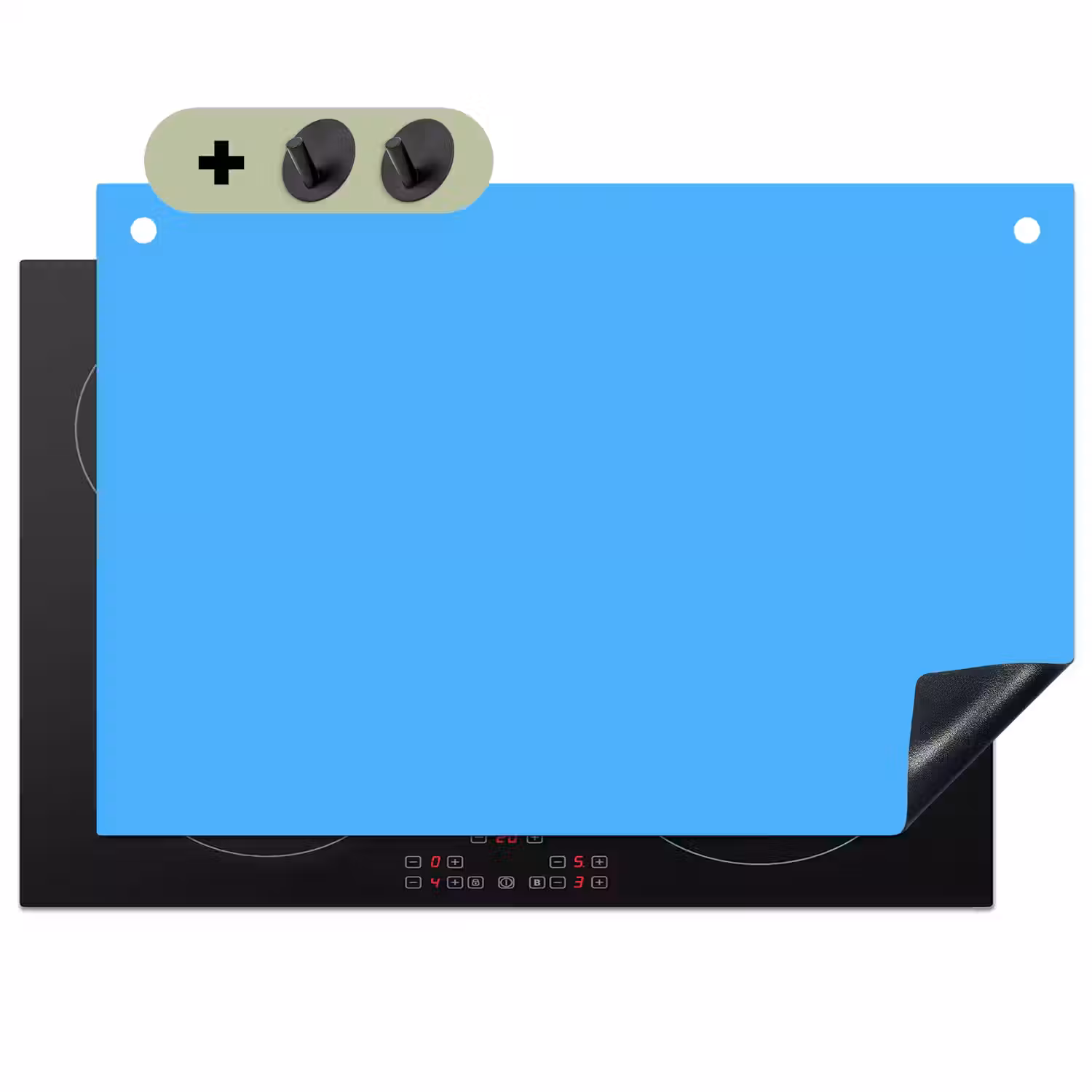 Sky - Blue - Blauw Inductie beschemer met haakjes klein 777 -3d