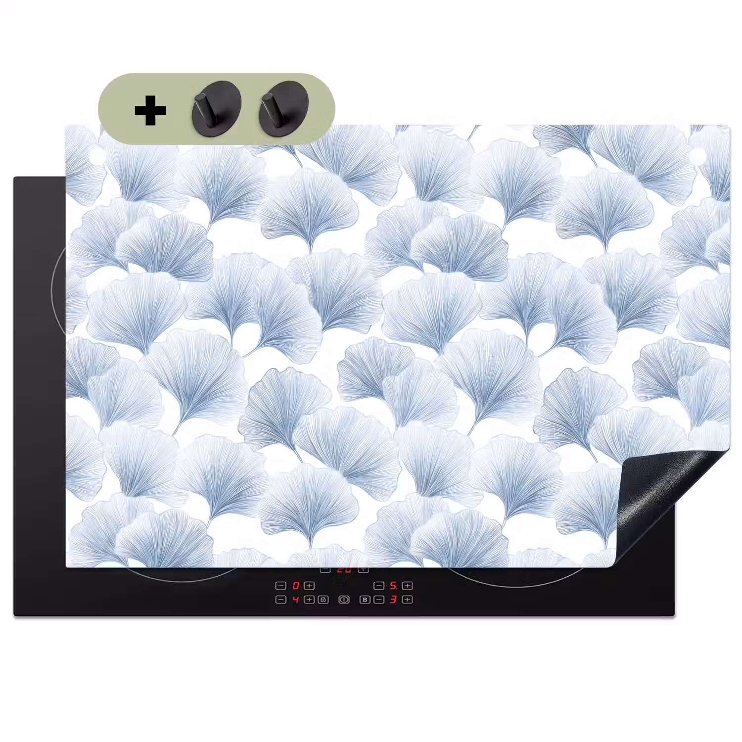 Waaier - Modern - Blauw Inductie beschemer met haakjes klein 777 -3d