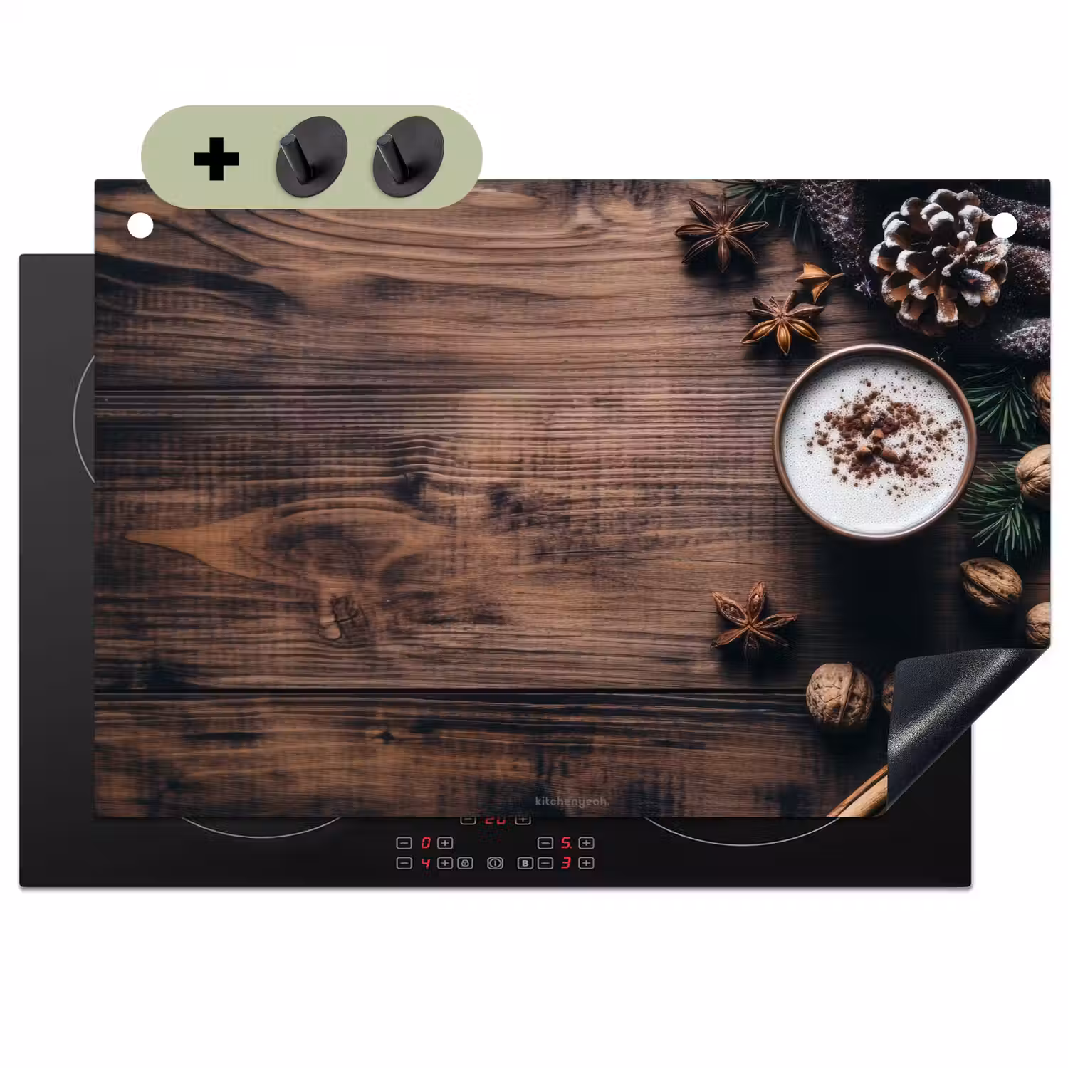 Winter - Houtlook - Stilleven Inductie beschemer met haakjes klein -3d