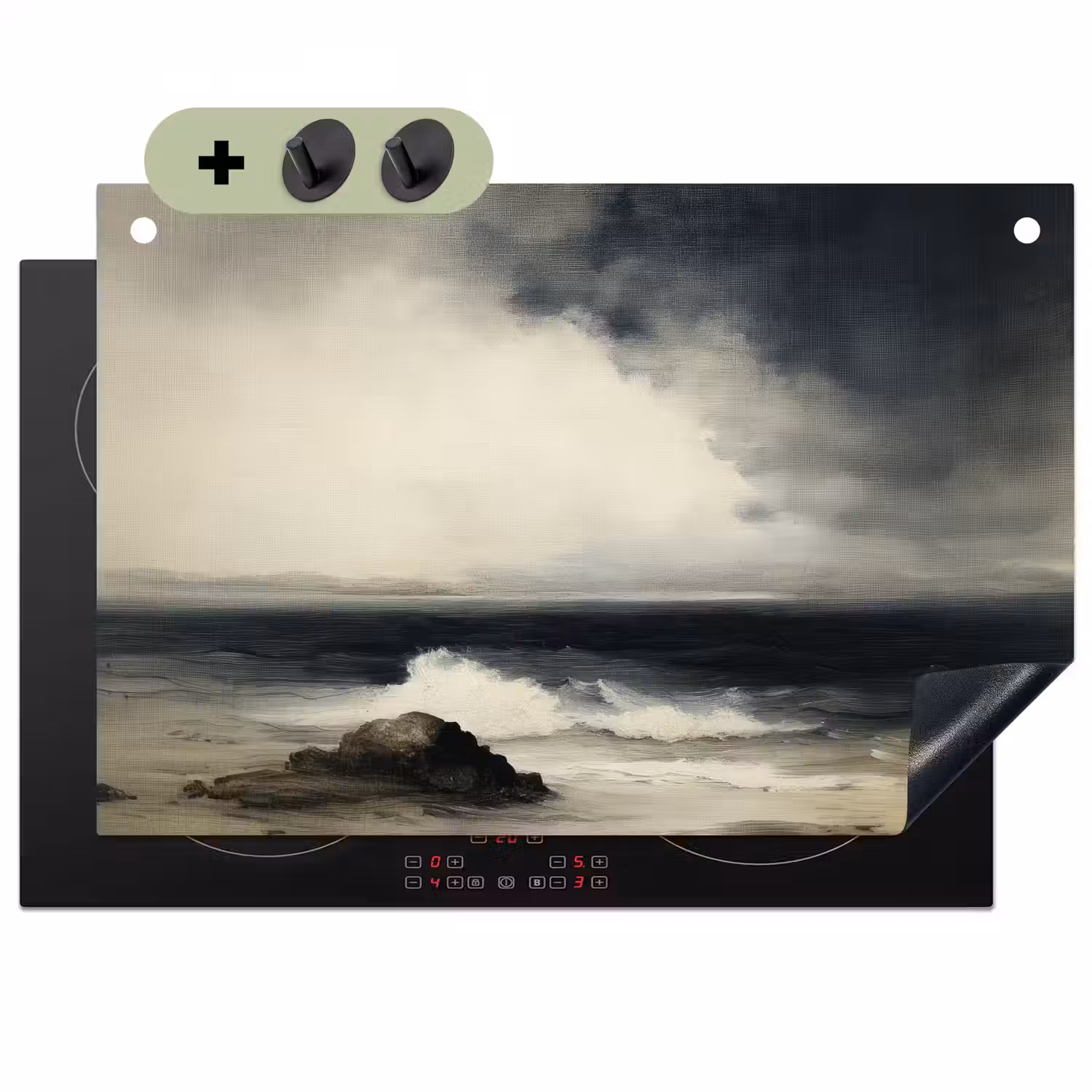 Zee - Rotsen - Storm Inductie beschemer met haakjes klein -3d