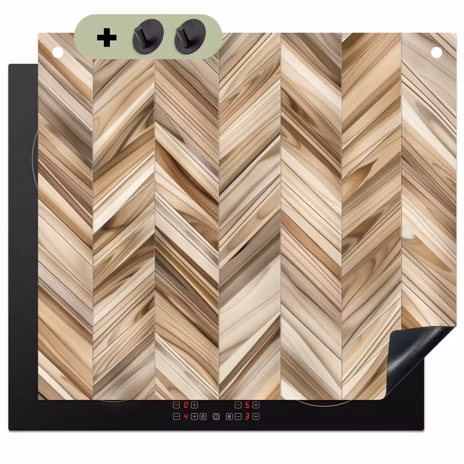 Zonnestraal in Hout Inductie beschemer met haakjes middel -3d