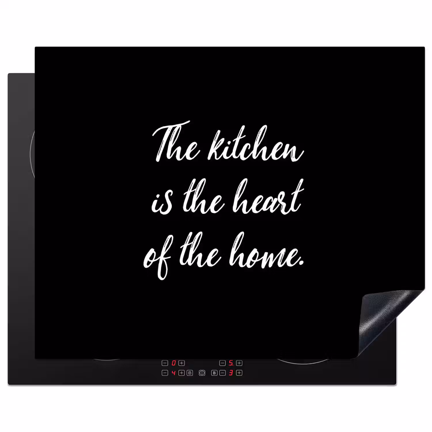 Spreuken - Koken - Thuis - The kitchen is the heart of the home - Quotes Inductie beschermer vinyl 3mm groot -3d