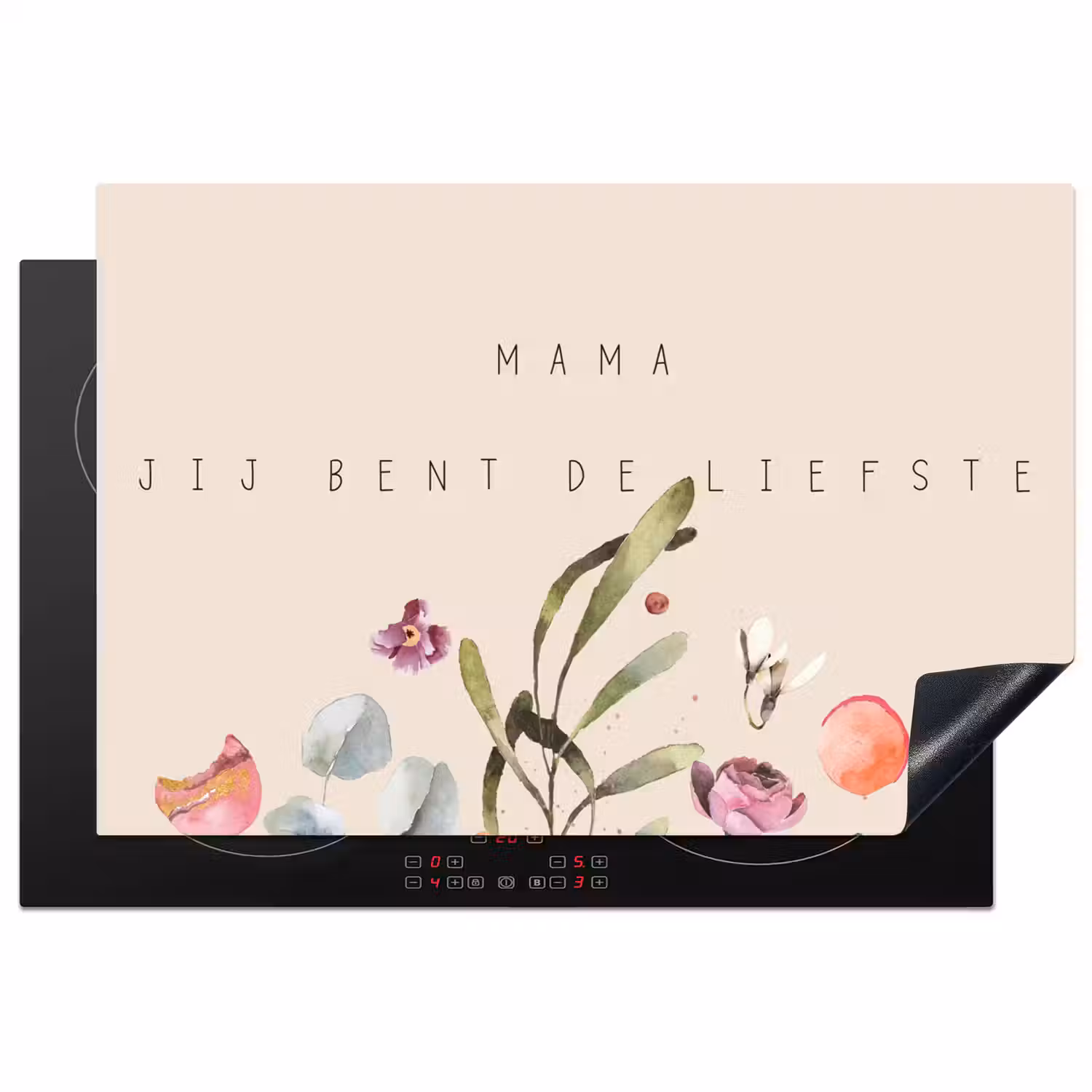 Spreuken - Mama jij bent de liefste - Quotes - Moeder Inductie beschermer vinyl 3mm klein -3d