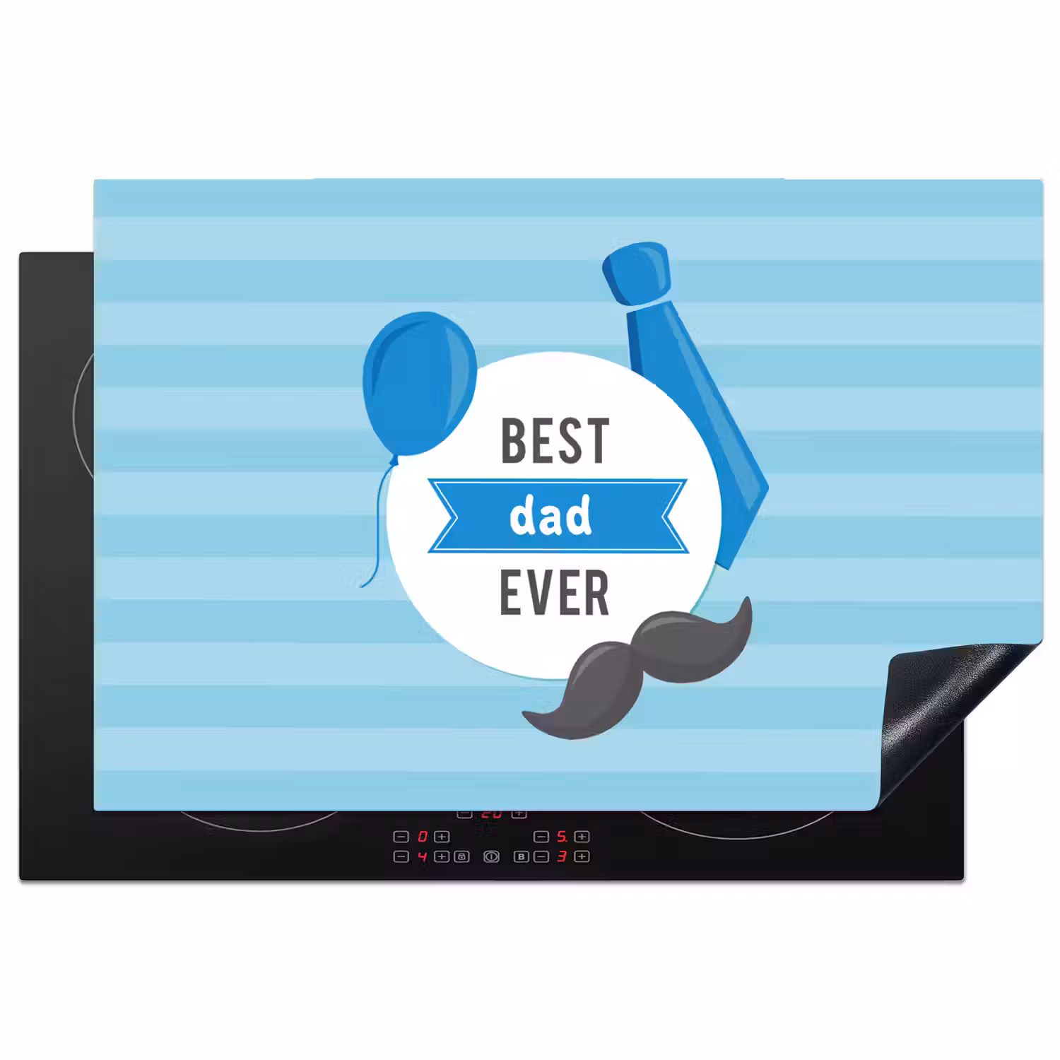 Spreuken - Quotes - Best dad ever - Vader Inductie beschermer vinyl 3mm klein -3d