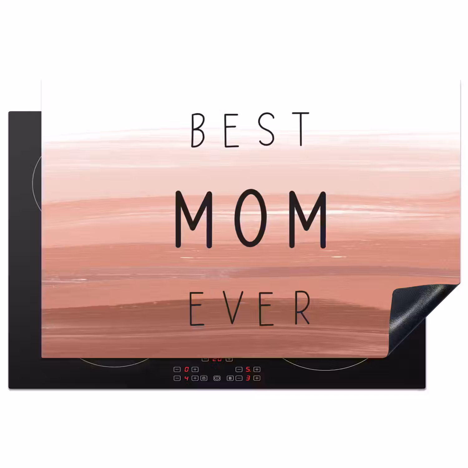 Spreuken - Quotes Best mom ever - Moederdag - Mama - Cadeau moederdag Inductie beschermer vinyl 3mm klein -3d