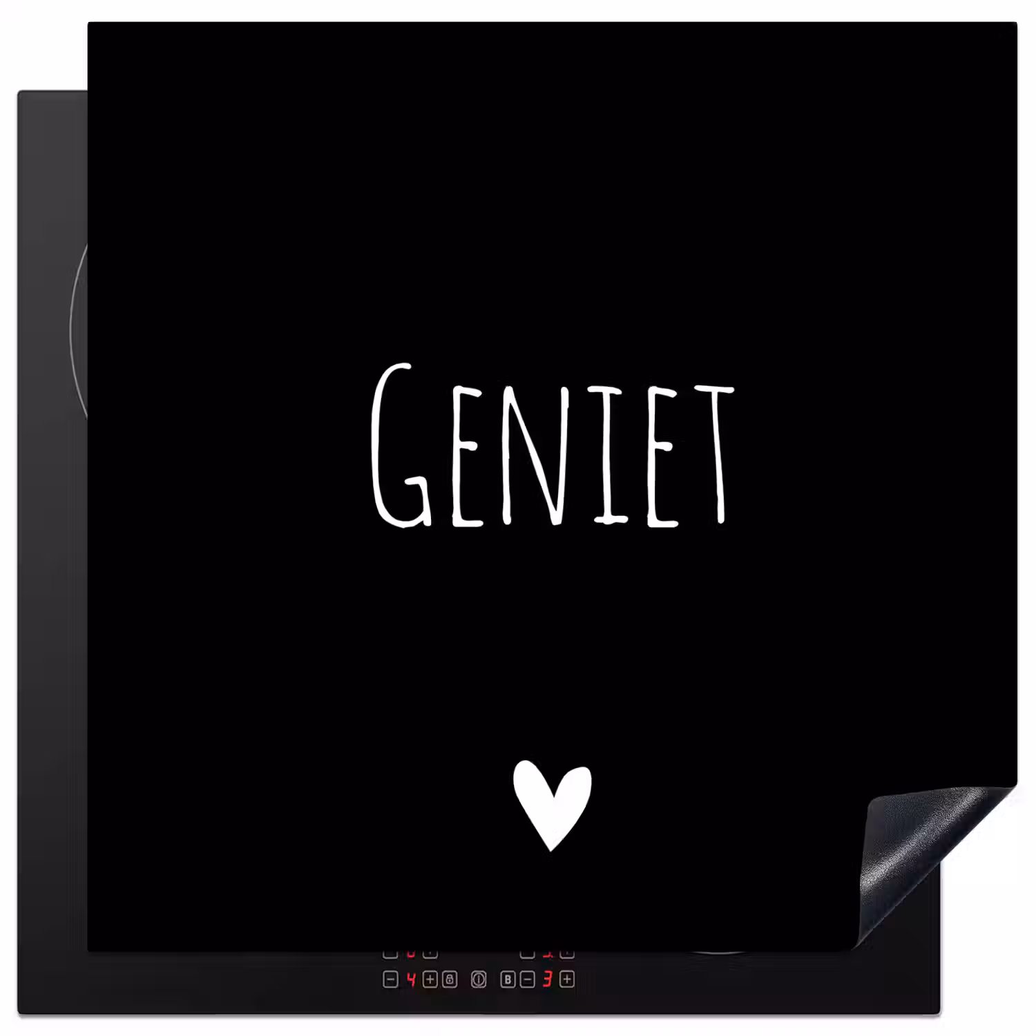 Spreuken - Quotes - Geniet Inductie beschermer vinyl 3mm middel -3d