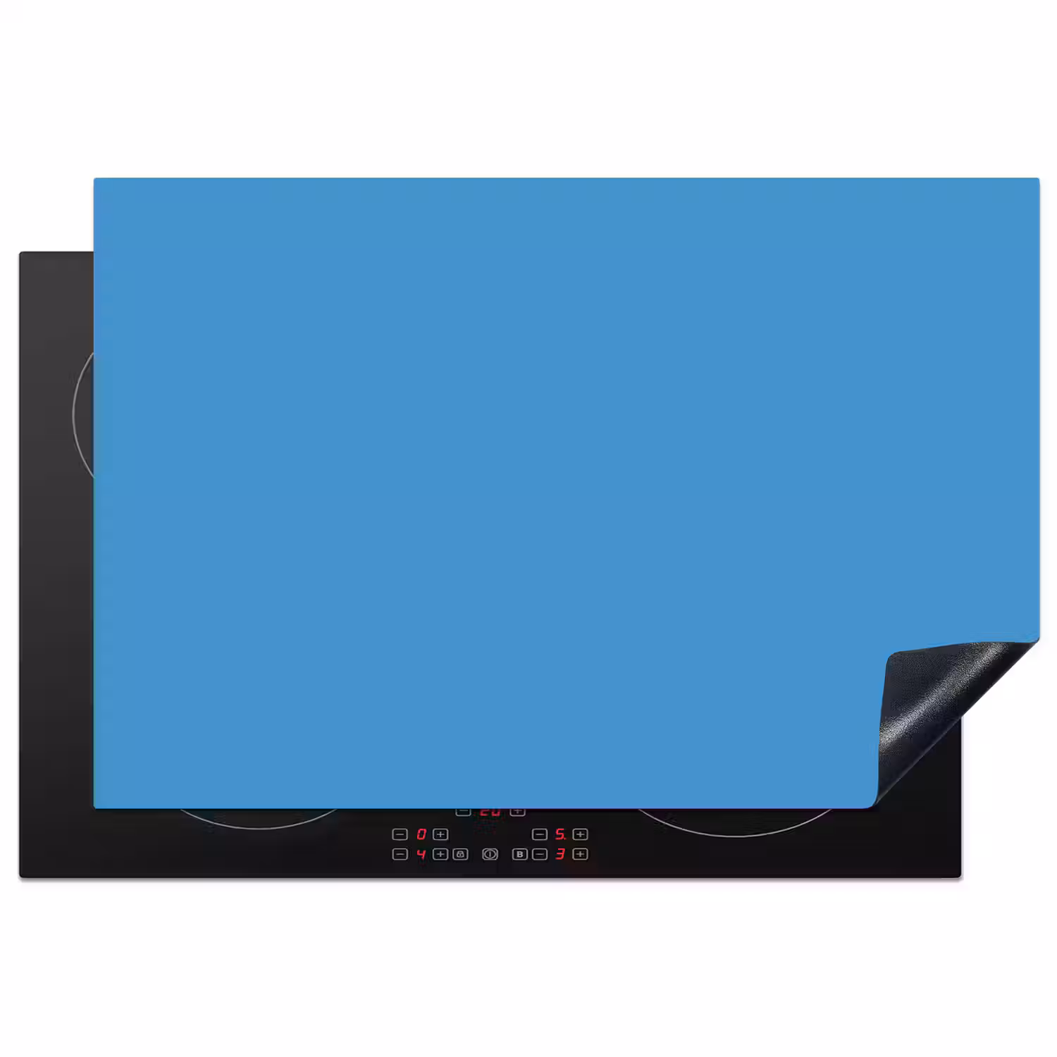 Steel - Blue - Blauw Inductie beschermer vinyl 3mm klein 276 -3d