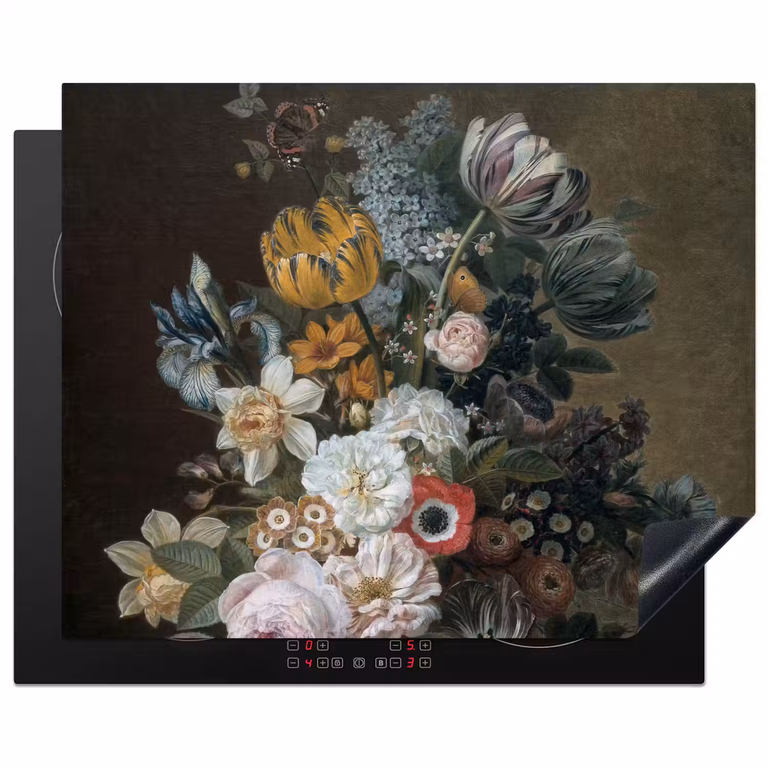 Stilleven met bloemen - Schilderij van Eelke Jelles Eelkema Inductie beschermer vinyl 3mm groot -3d