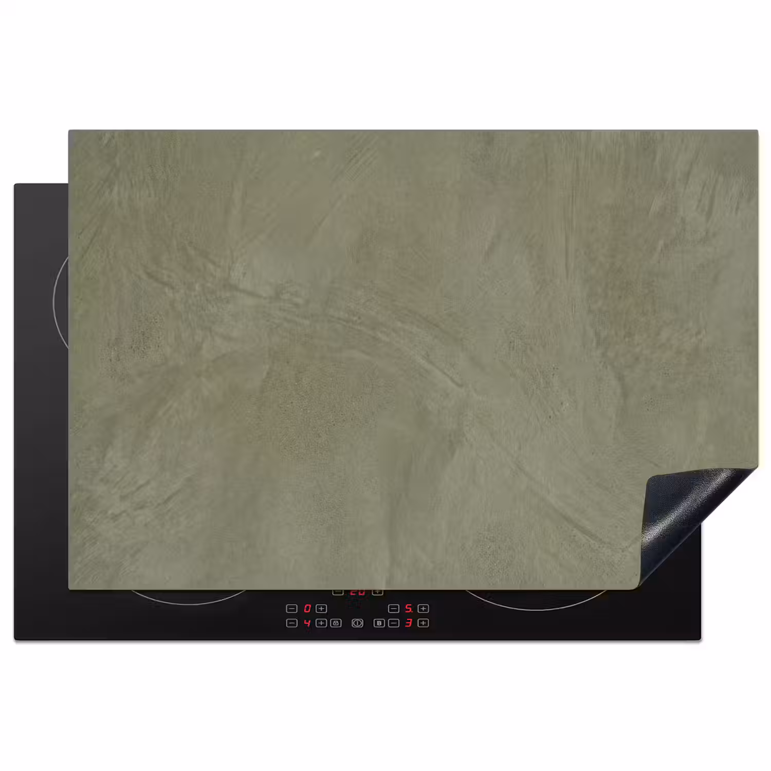 Textuur - Betonlook - Achtergrond - Modern - Groen Inductie beschermer vinyl 3mm klein -3d