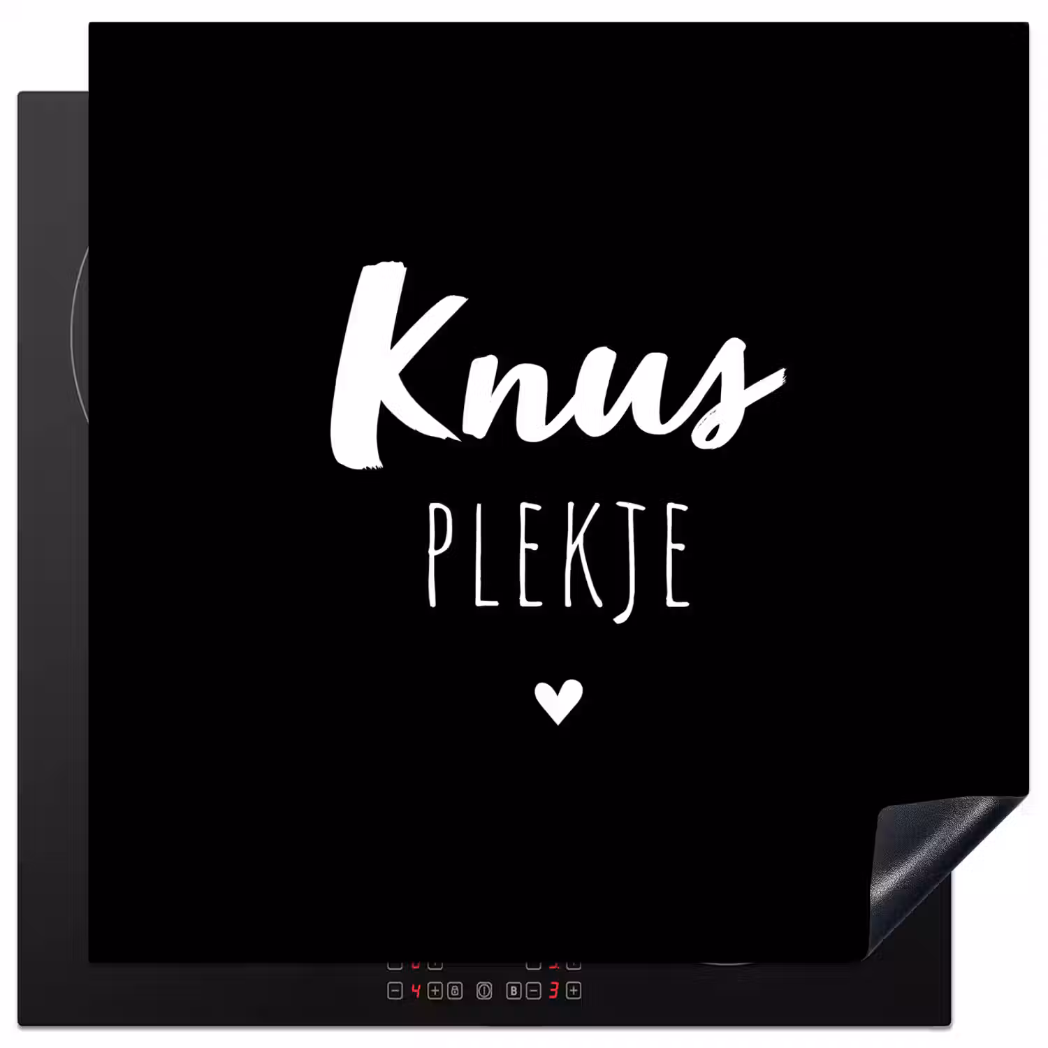 Thuis - Quotes - Knus plekje - Tekst Inductie beschermer vinyl 3mm middel -3d