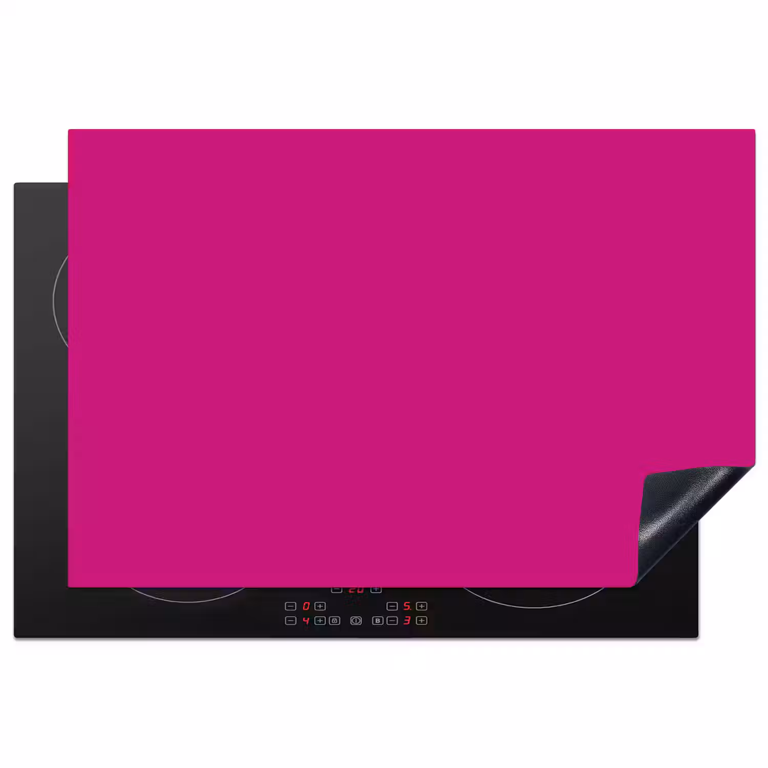 Velvet - Magenta - Roze Inductie beschermer vinyl 3mm klein 276 -3d