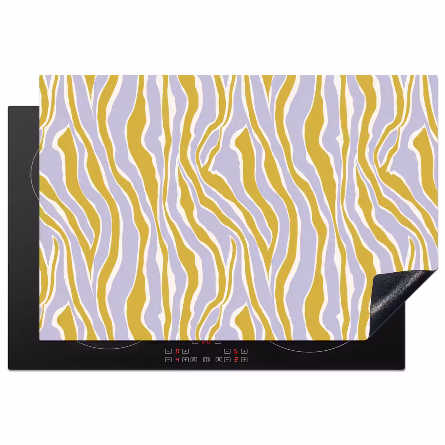 Zebra - Modern - Meerkleurig Inductie beschermer vinyl 3mm klein 276 -3d
