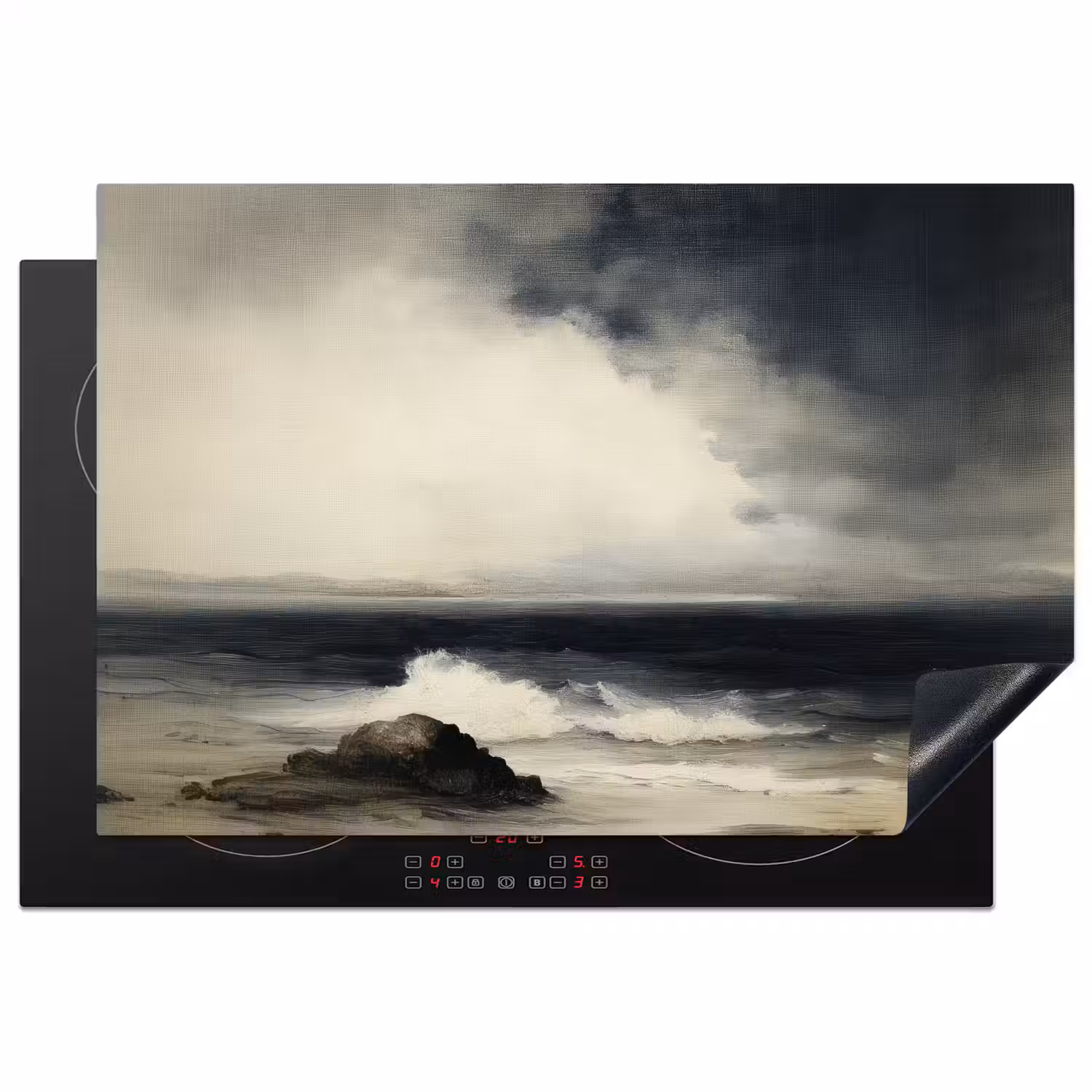 Zee - Rotsen - Storm Inductie beschermer vinyl 3mm klein -3d
