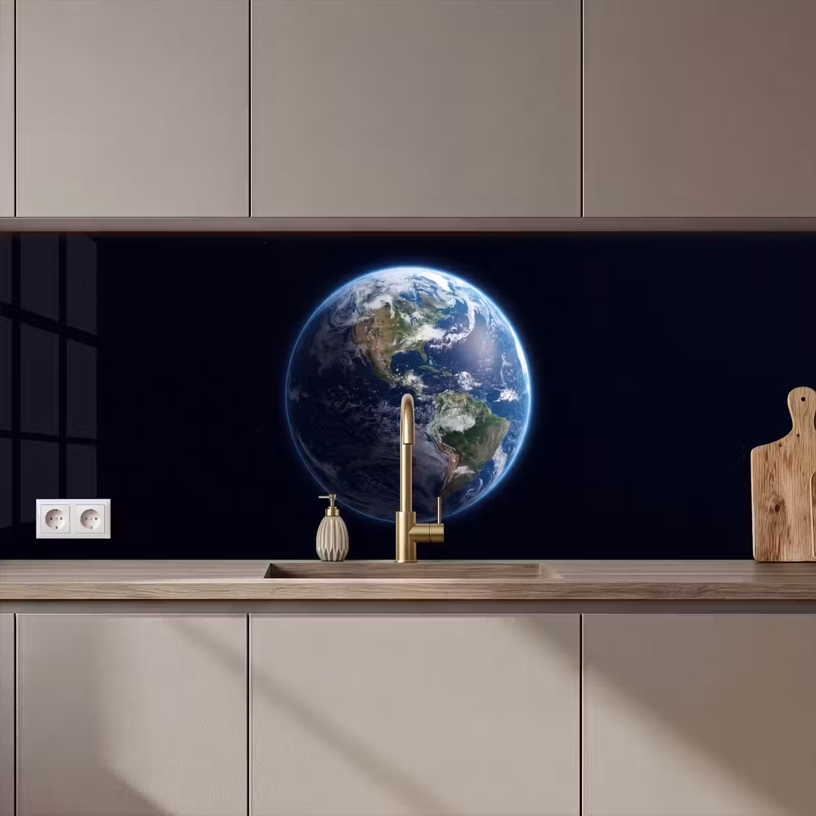 Keuken achterwand - Aarde - Ruimte - Kosmos - Aarde - Ruimte - Kosmos keuken achterwand 2 middel zz_3dshopping