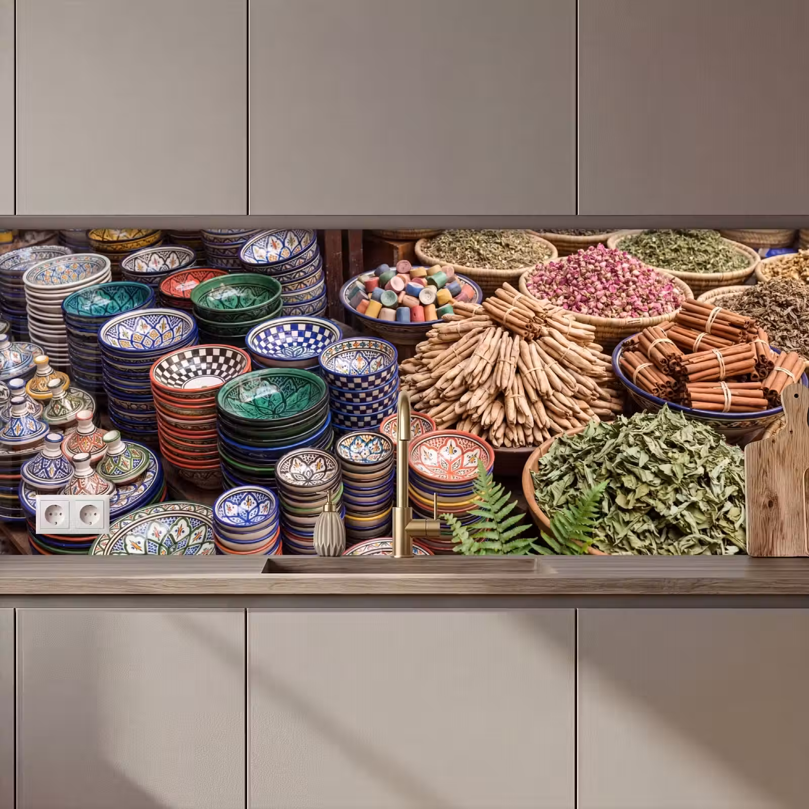 Keuken achterwand - Aardewerk - Oosters - Kleurrijk - Aardewerk - Oosters - Kleurrijk keuken achterwand 2 middel zz_3dshopping