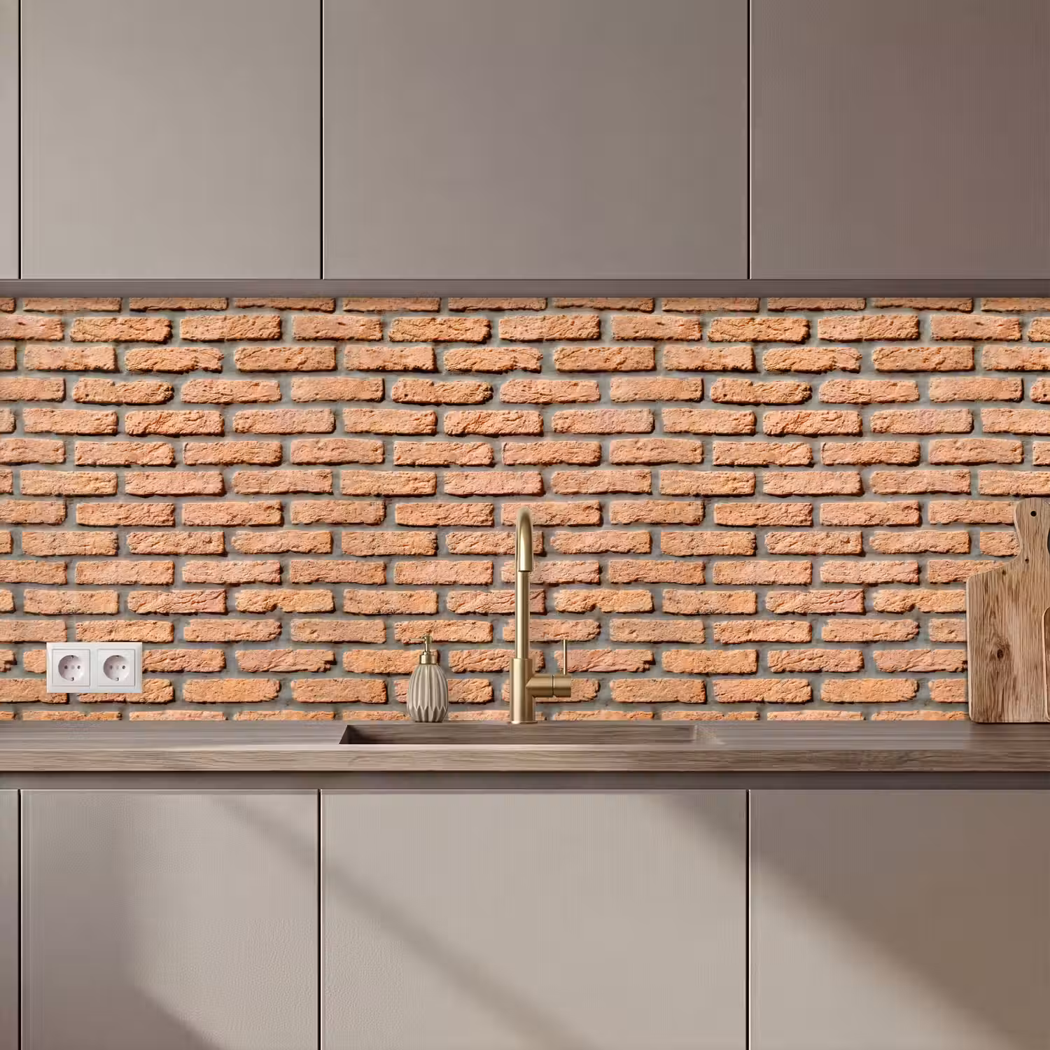 Bakstenen - Rechthoekig - Rood - Muur keuken achterwand 2 middel 871 zz_3dshopping