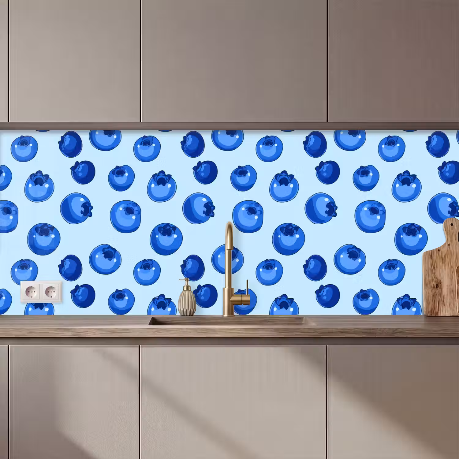 Bessen - Modern - Blauw keuken achterwand 2 middel 871 zz_3dshopping