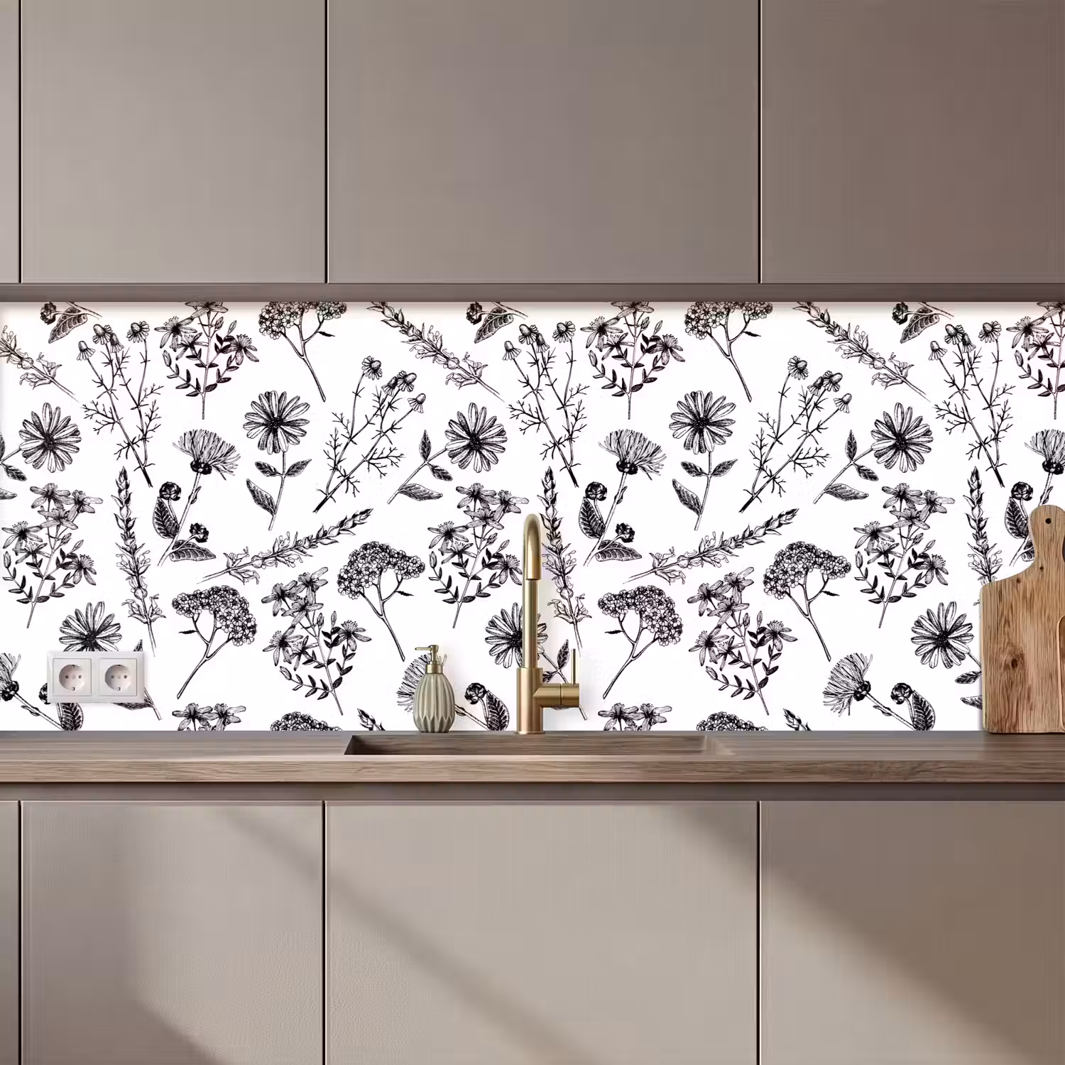 Bloemen - Kruiden - Vintage - Patronen keuken achterwand 2 middel 871 zz_3dshopping