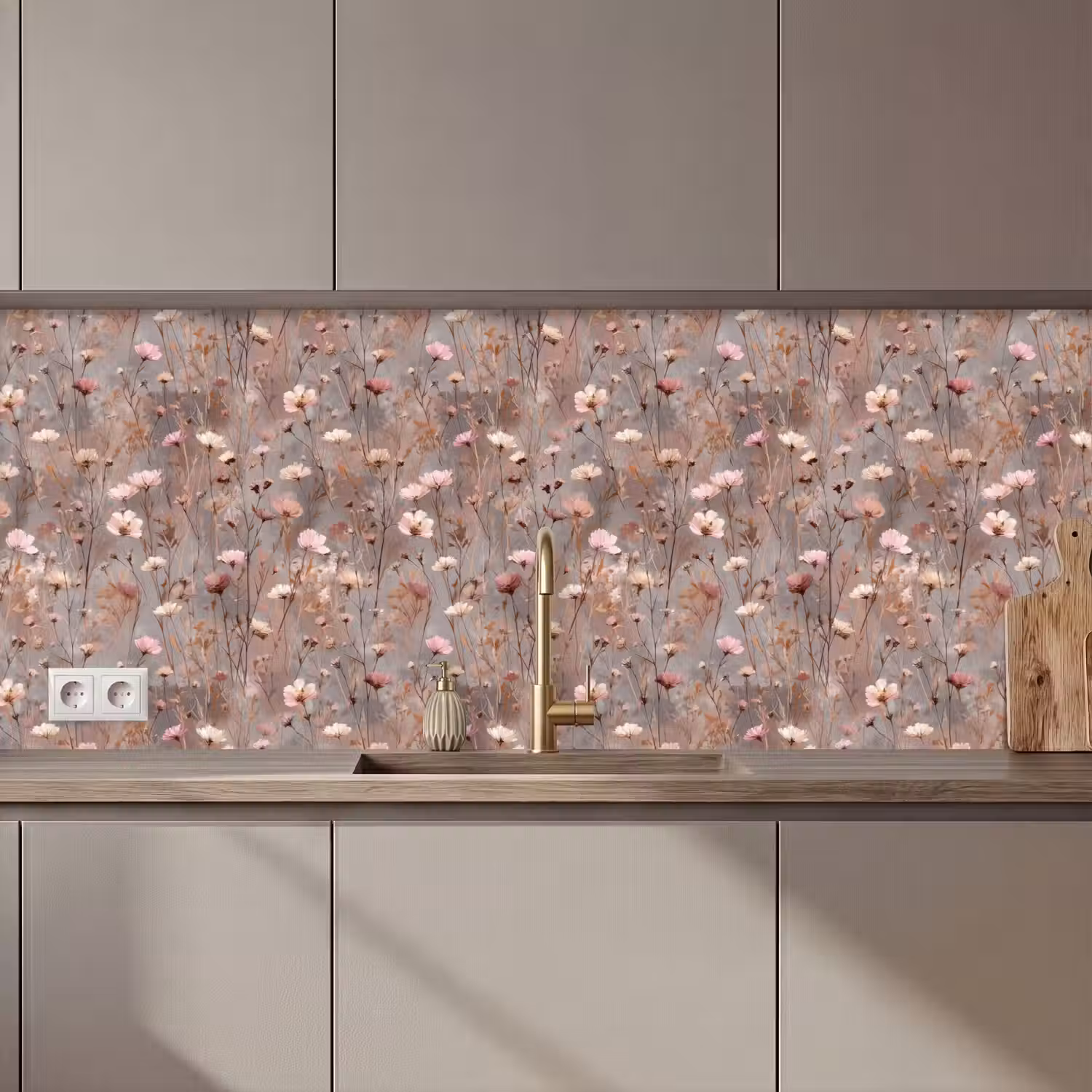 Bloemen - Wild - Pastel keuken achterwand 2 middel 871 zz_3dshopping