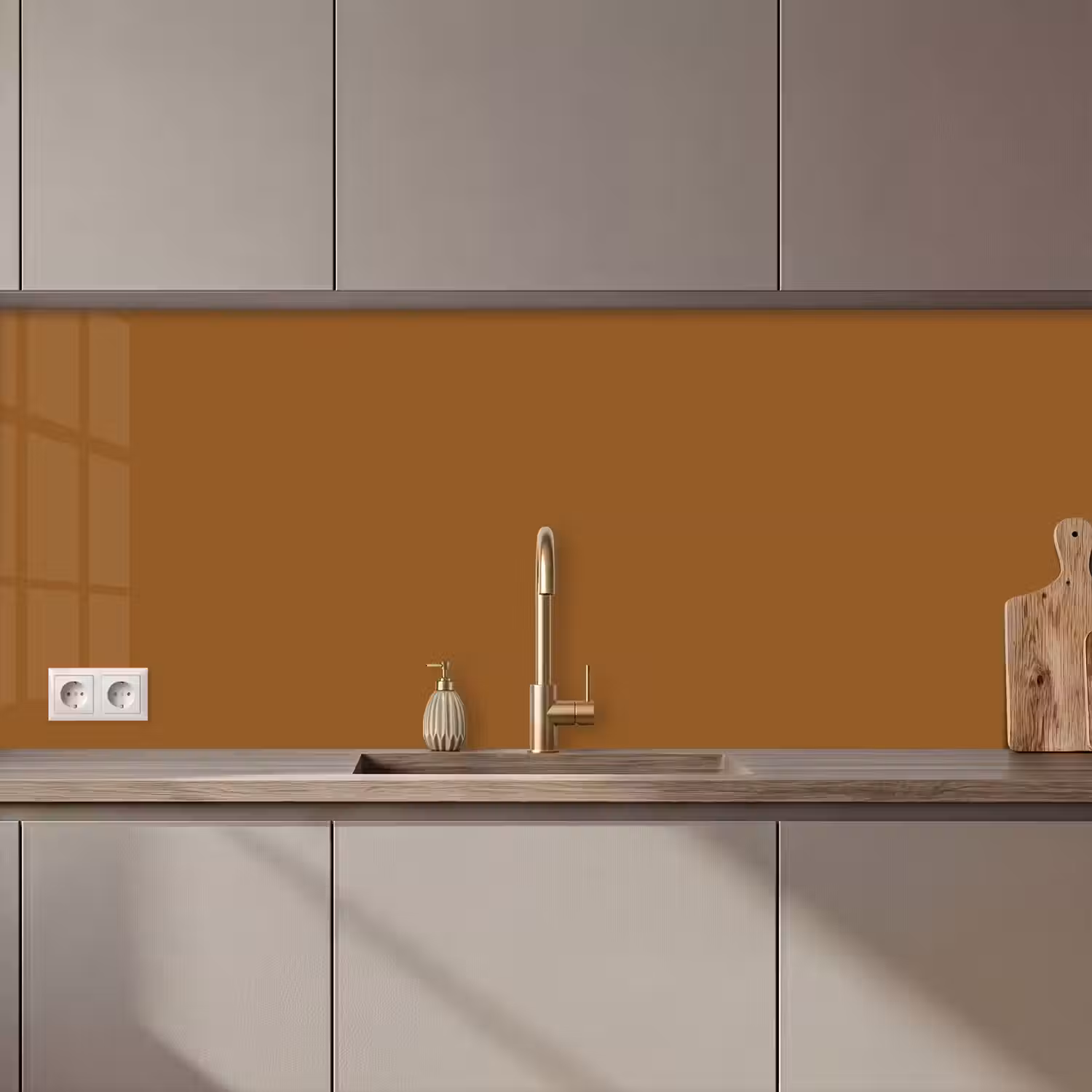 Bruin - Aardetint - Effen kleur keuken achterwand 2 middel 871 zz_3dshopping