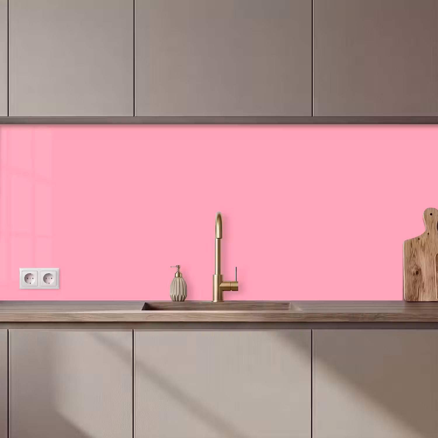 Bubblegum - Pink - Roze keuken achterwand 2 middel 871 zz_3dshopping