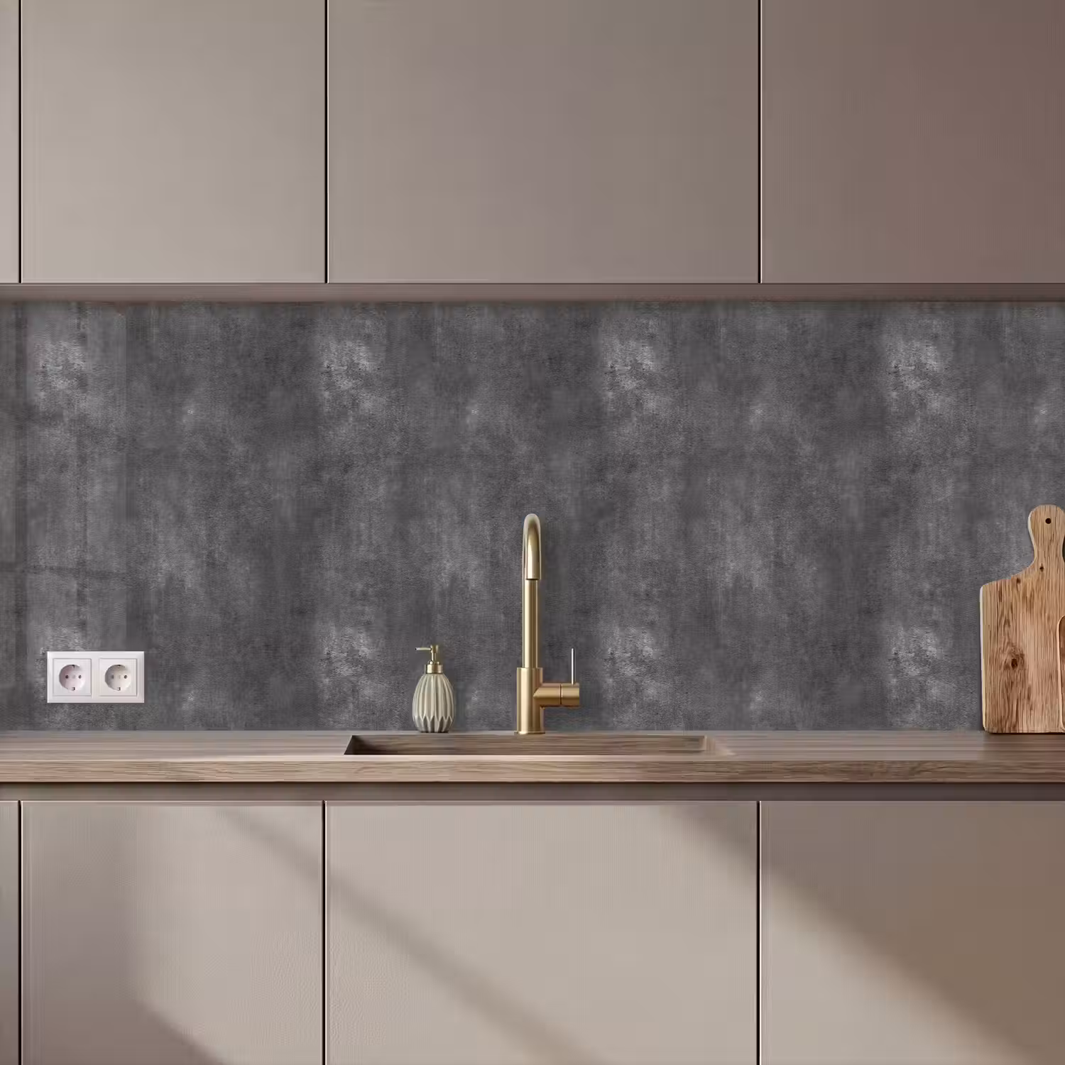Donkergrijs - Ruw - Beton keuken achterwand 2 middel 871 zz_3dshopping