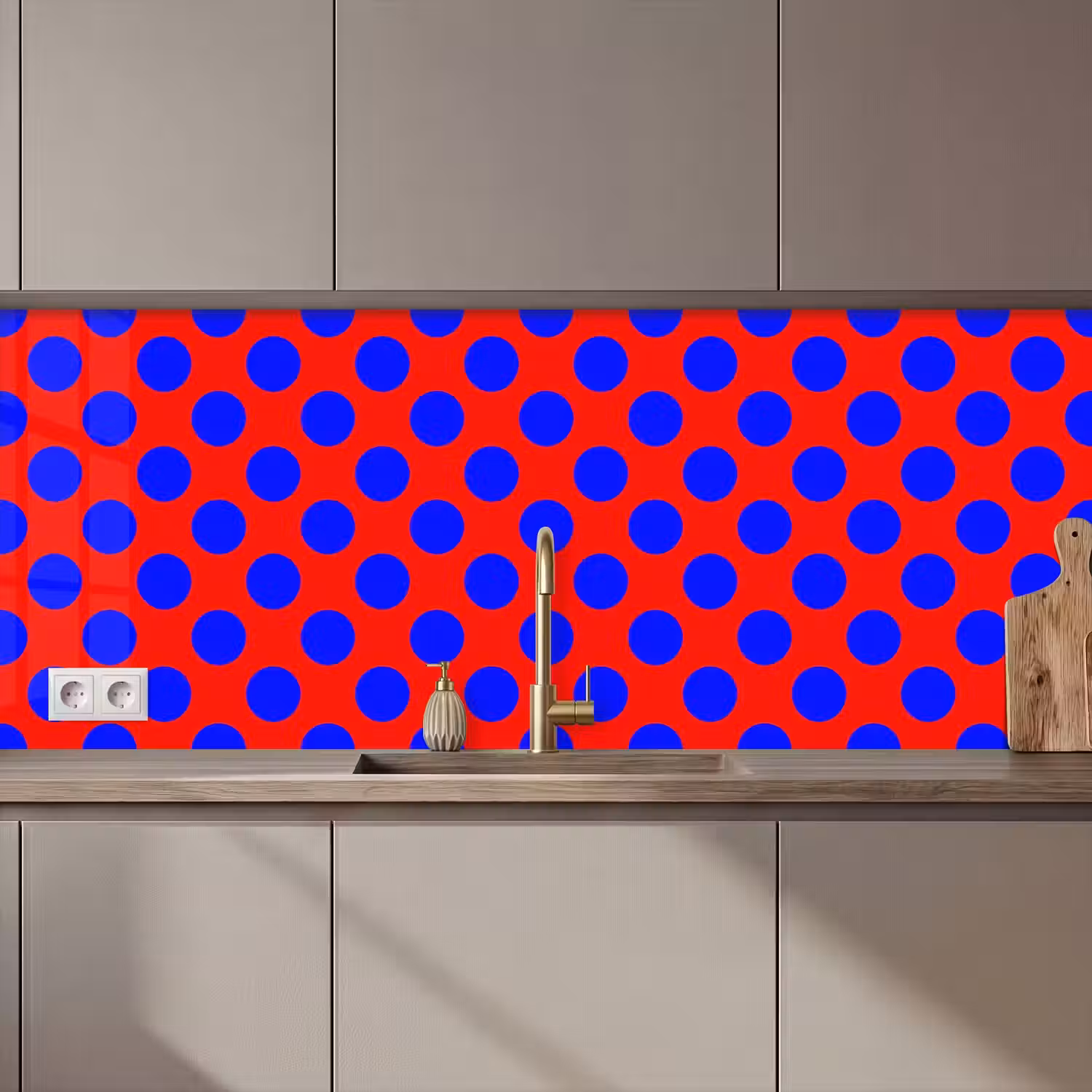 Dots - Klassiek - Rood keuken achterwand 2 middel 871 zz_3dshopping