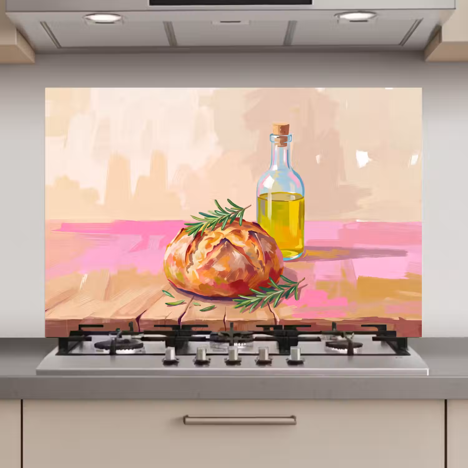 Eten - Brood - Olijfolie - Abstract - Keuken keuken achterwand spatscherm klein -3d_website