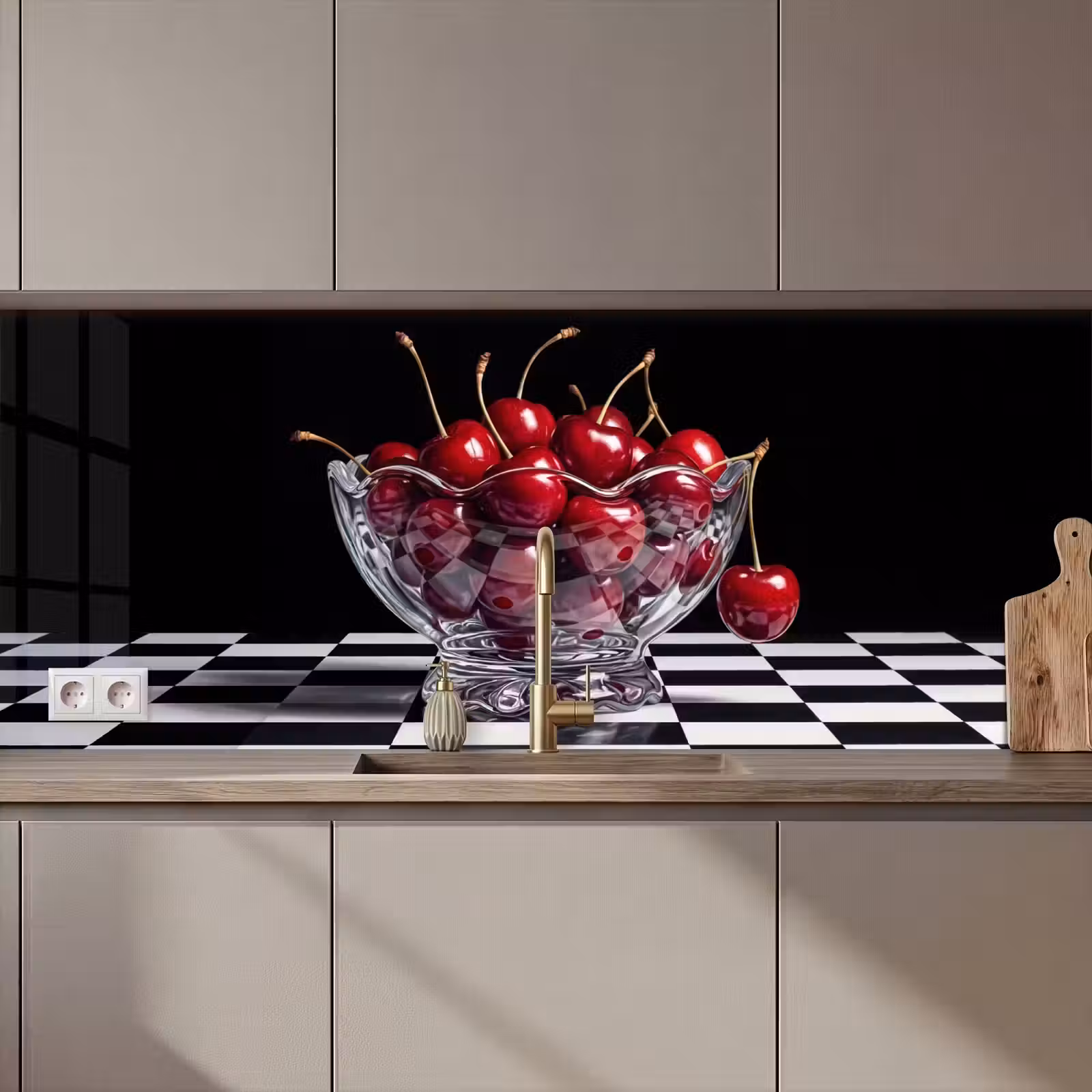 Keuken achterwand - Eten - Kersen - Rood - Eten - Kersen - Rood keuken achterwand 2 middel zz_3dshopping