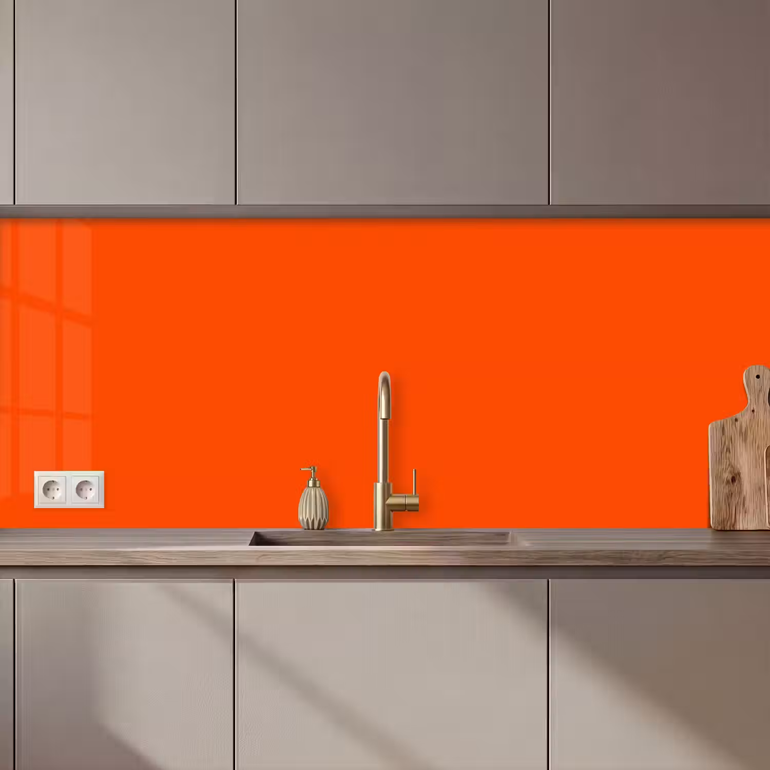Fiery - Tangerine - Oranje keuken achterwand 2 middel 871 zz_3dshopping