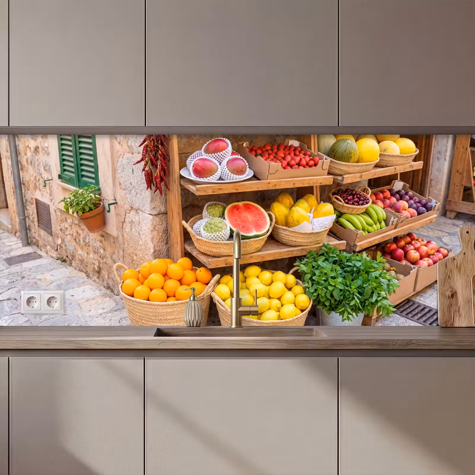 Keuken achterwand - Fruit - Markt - Vers - Fruit - Markt - Vers keuken achterwand 2 middel zz_3dshopping
