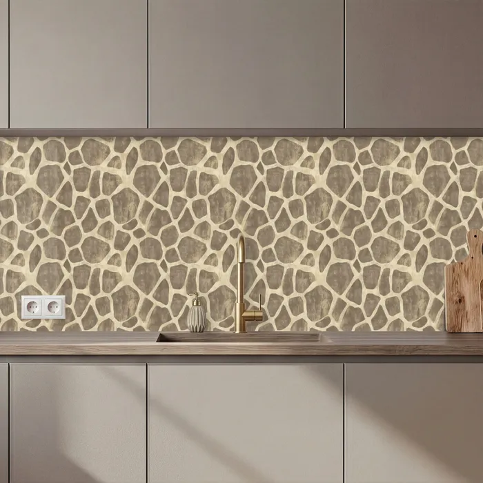 Giraf - Patroon - Beige - Bruin keuken achterwand 2 middel 871 zz_3dshopping