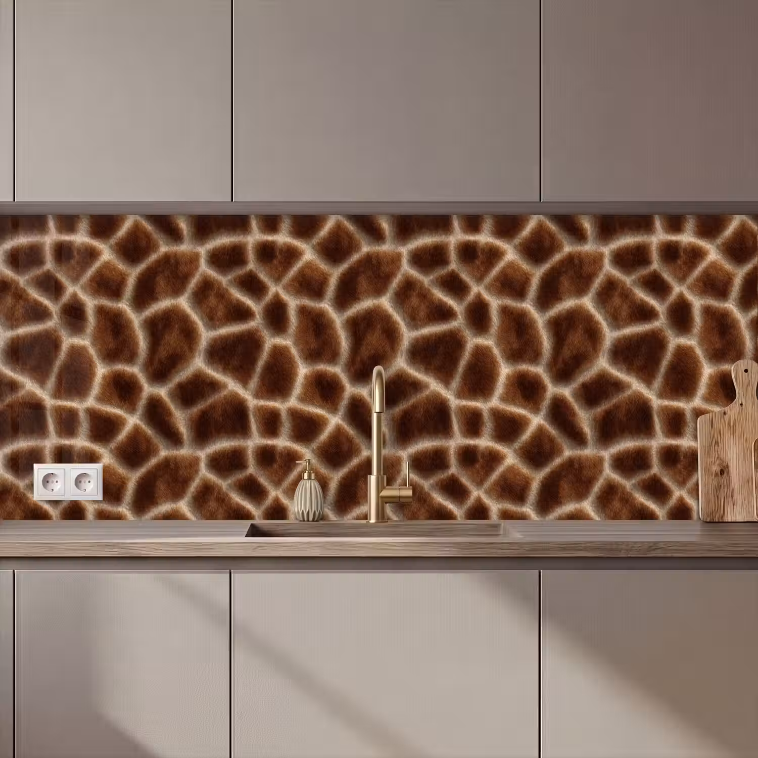 Giraf - Vacht - Bruin keuken achterwand 2 middel 871 zz_3dshopping