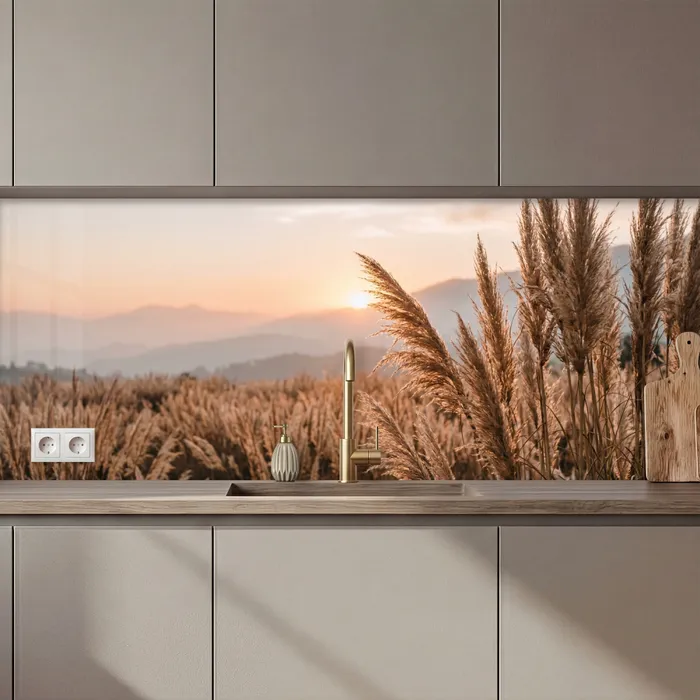 Gras - Veld - Zon - Natuur keuken achterwand 2 middel zz_3dshopping
