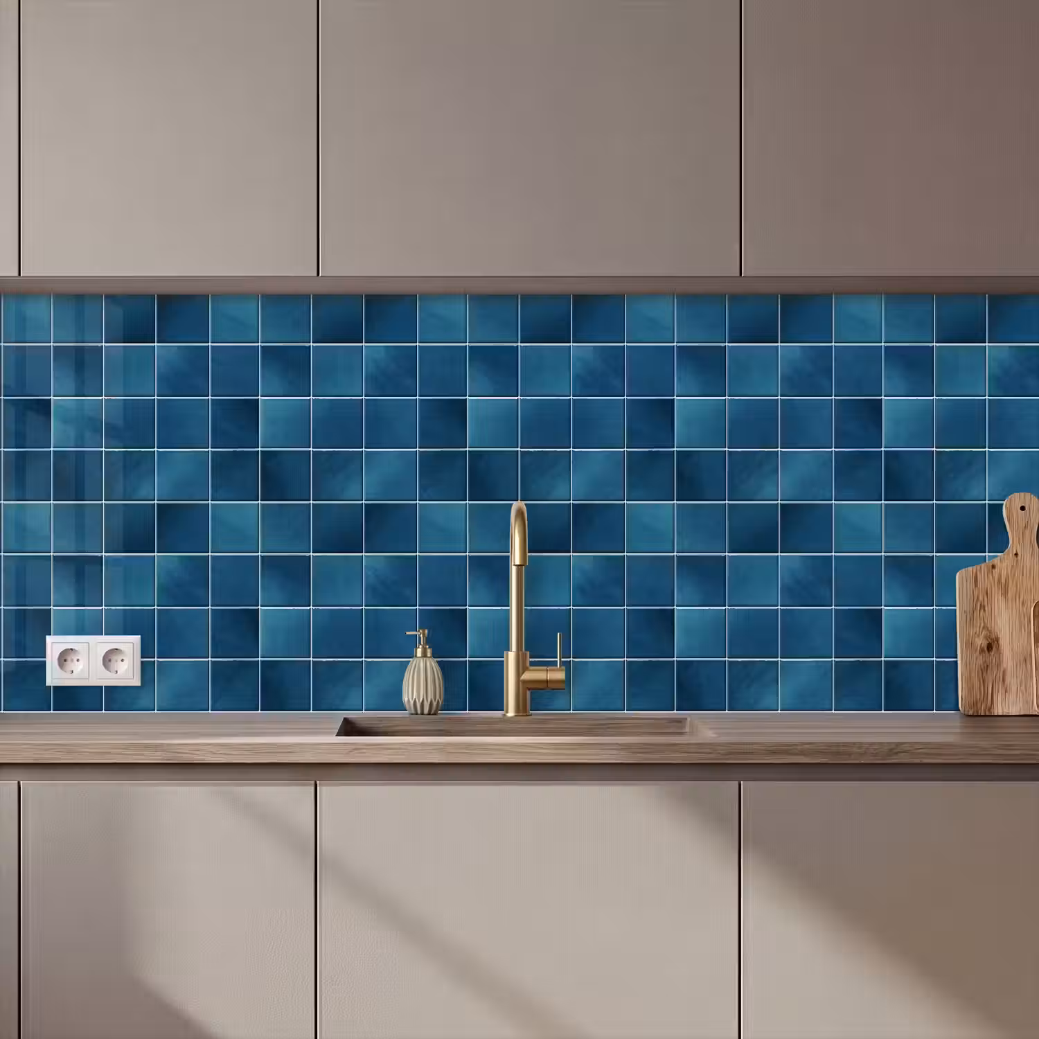 Keramiek - Structuur - Tegel - Blauw keuken achterwand 2 middel 871 zz_3dshopping