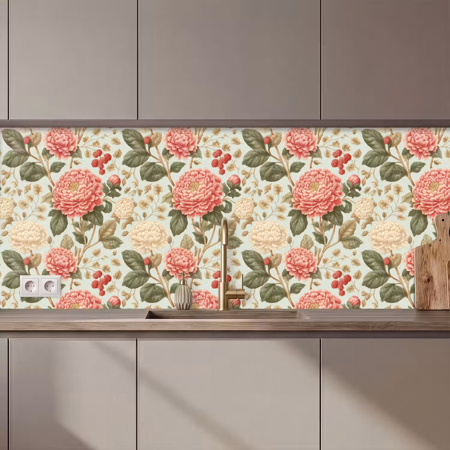 Klassiek - Botanisch - Veelkleurig keuken achterwand 2 middel 871 zz_3dshopping