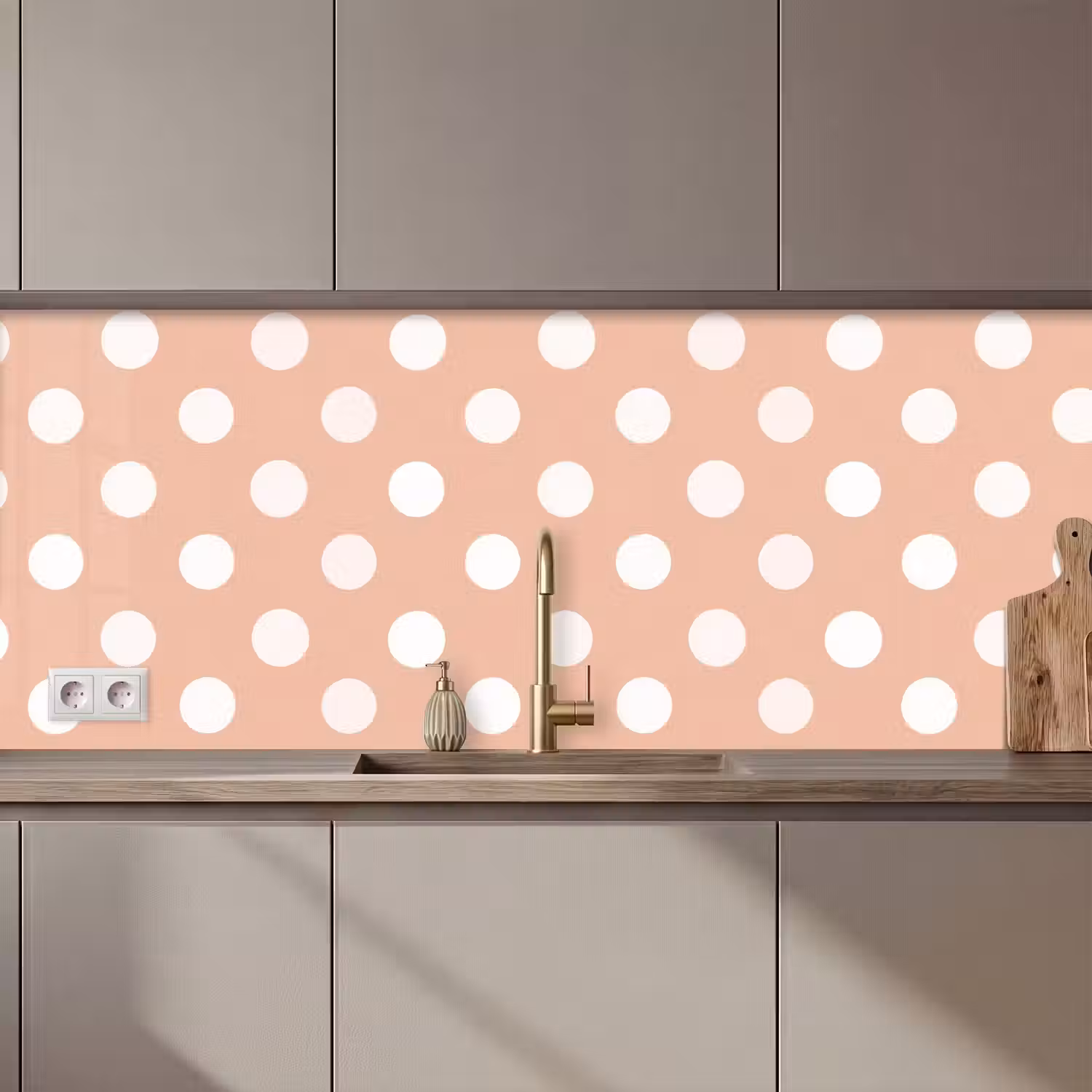 Klassiek - Polka - Perzik keuken achterwand 2 middel 871 zz_3dshopping