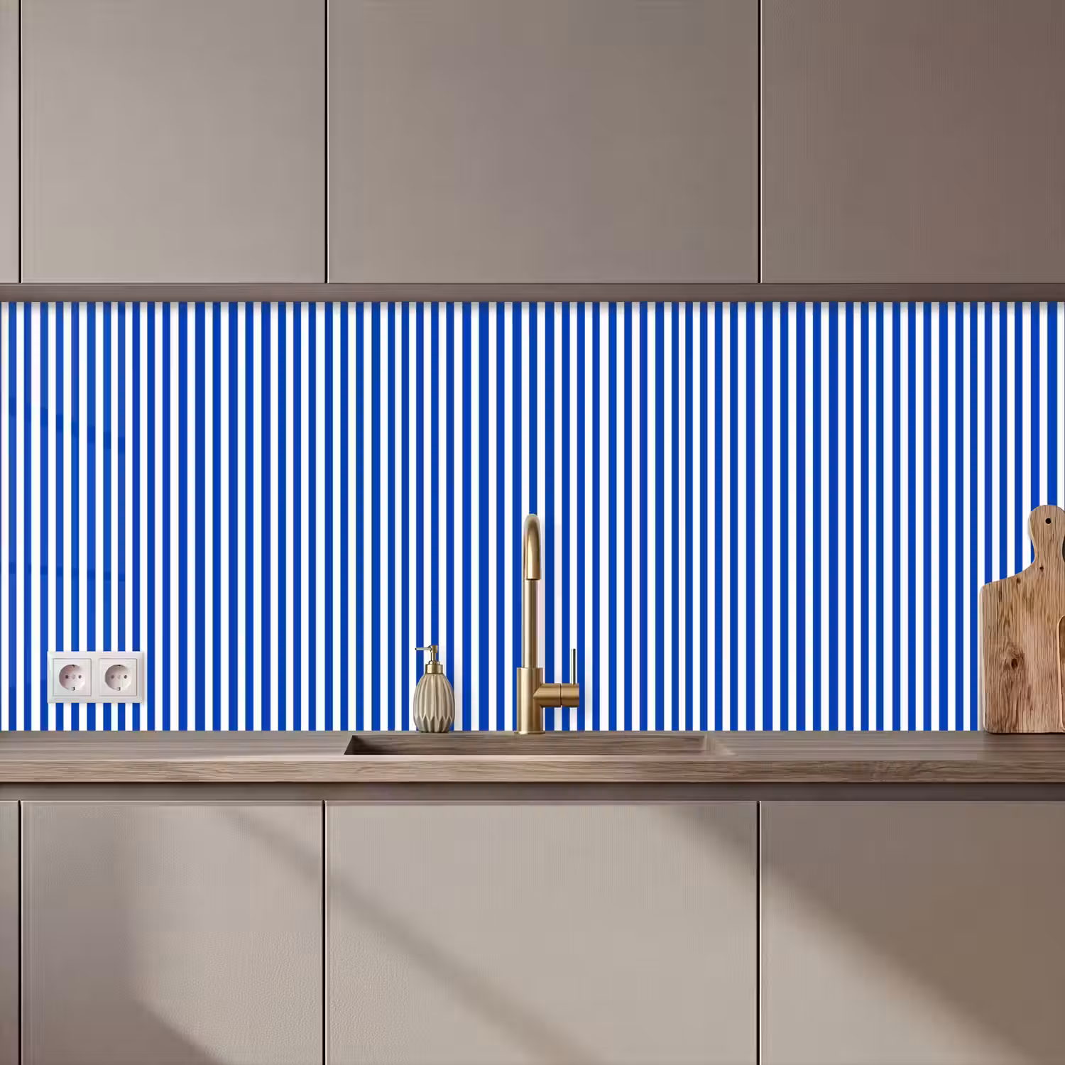 Klassiek - Strepen - Blauw keuken achterwand 2 middel 871 zz_3dshopping