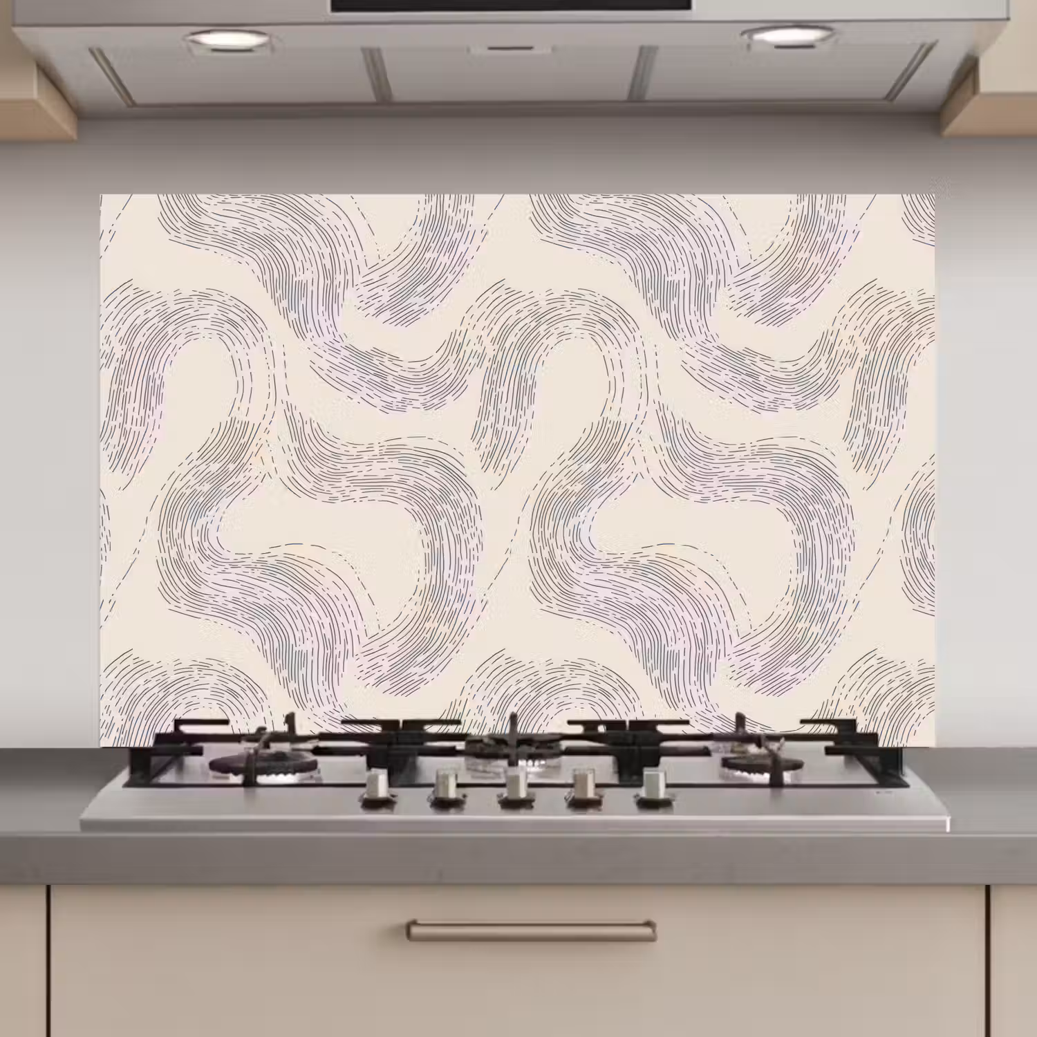 Lijnen - Patroon - Beige - Minimalistisch keuken achterwand 2 middel 871 zz_3dshopping