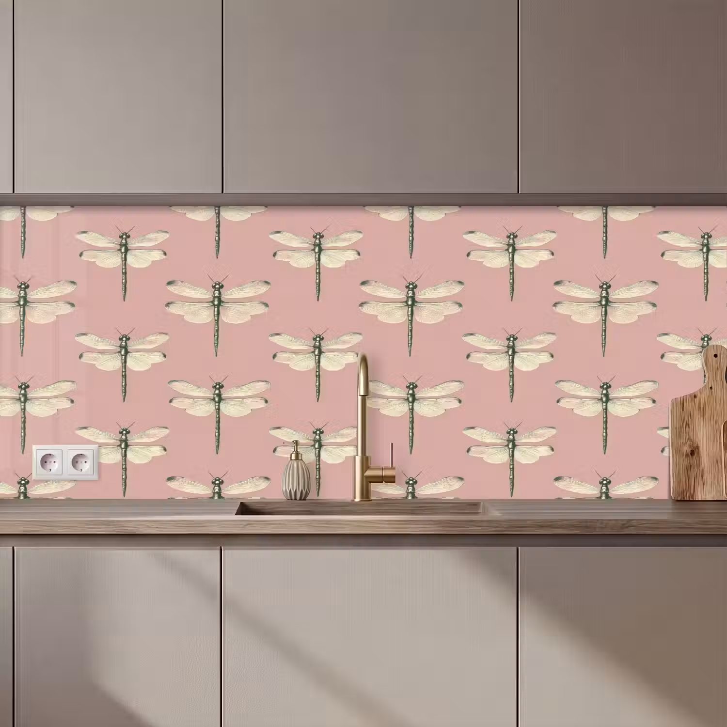 Lillibellen - Patroon - Roze keuken achterwand 2 middel 871 zz_3dshopping