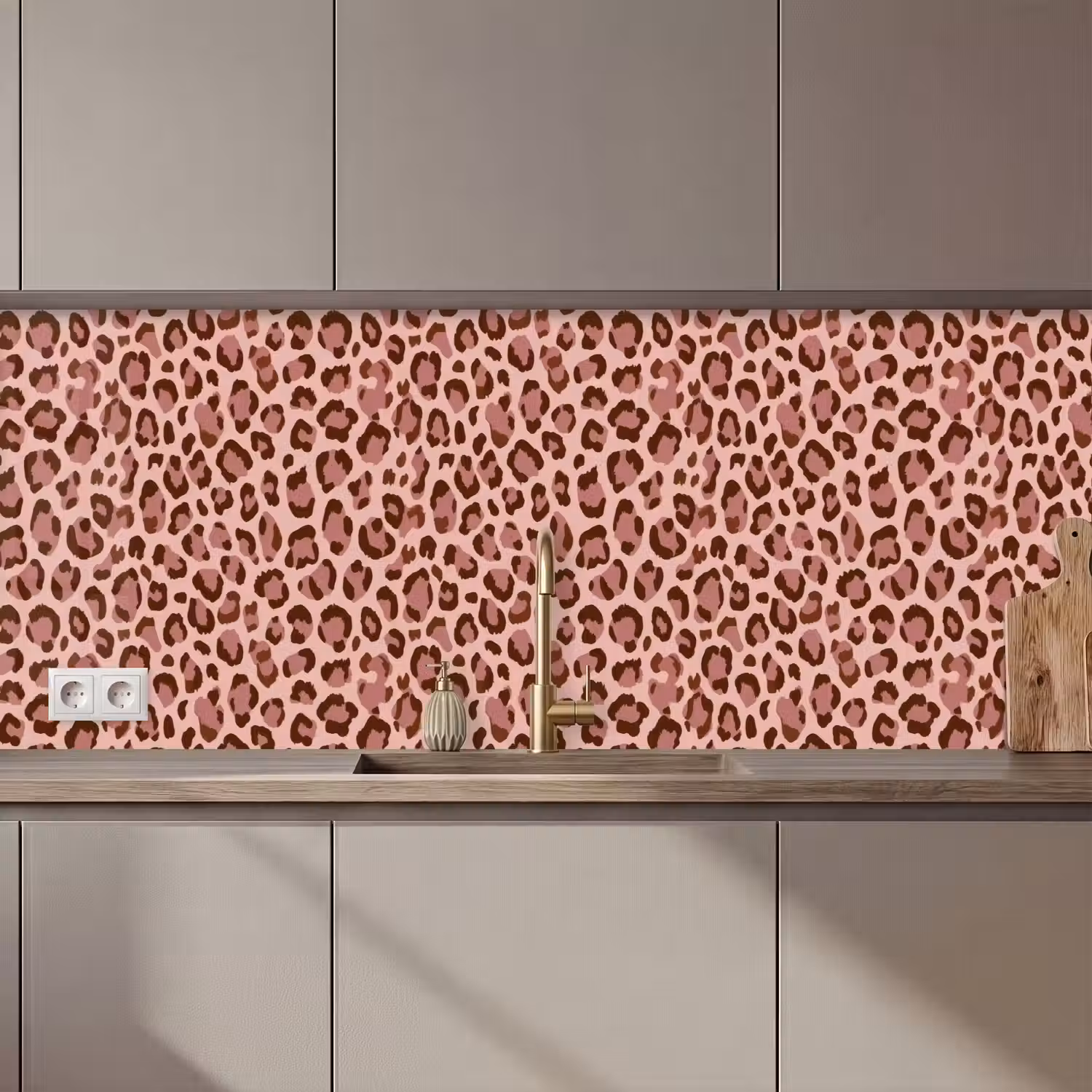 Luipaard - Patroon - Roze keuken achterwand 2 middel 871 zz_3dshopping