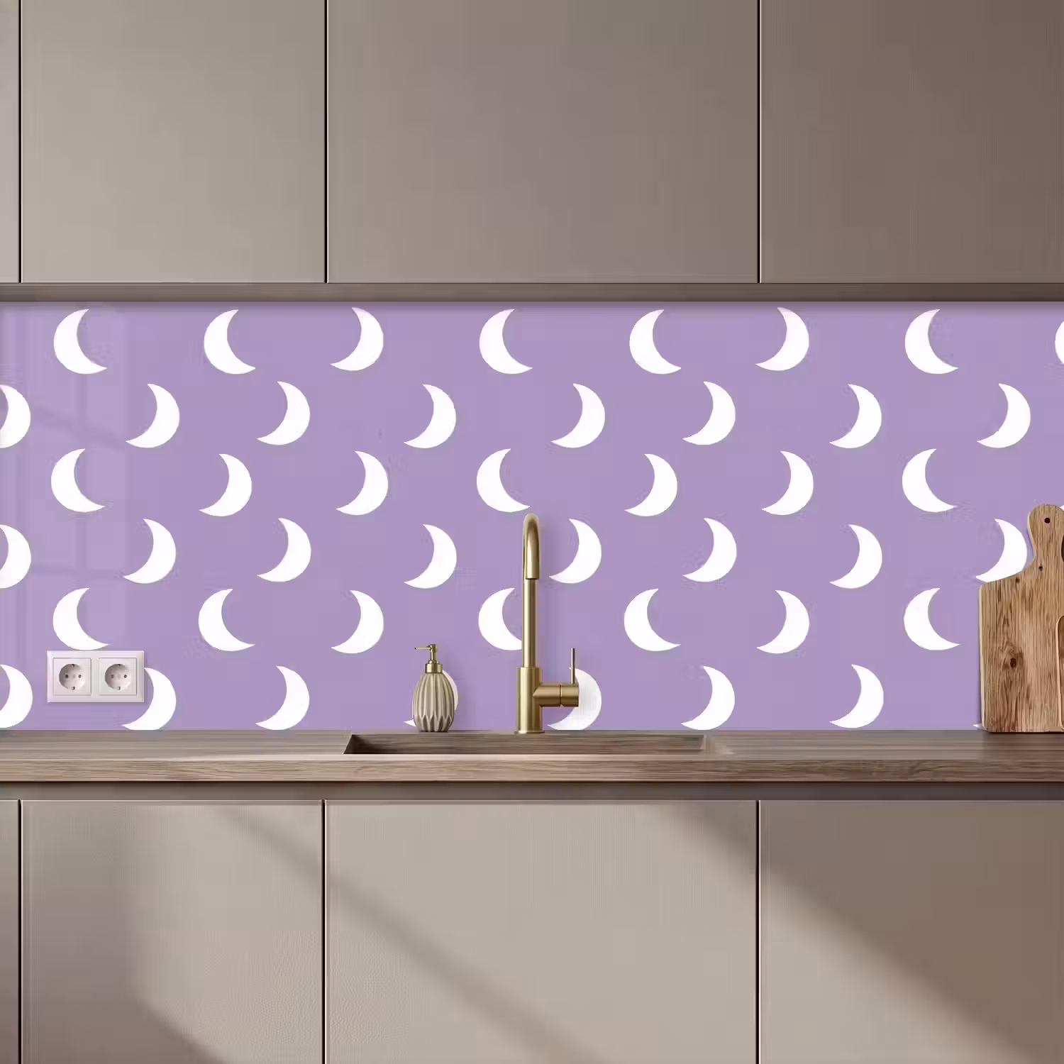 Manen - Patroon - Paars keuken achterwand 2 middel 871 zz_3dshopping