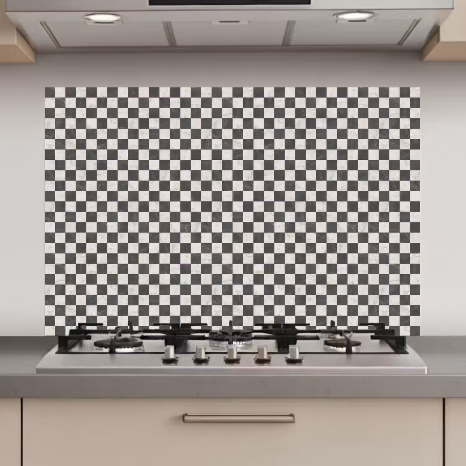 Marmer - Patroon - Grijs keuken achterwand spatscherm klein 900 -3d_website