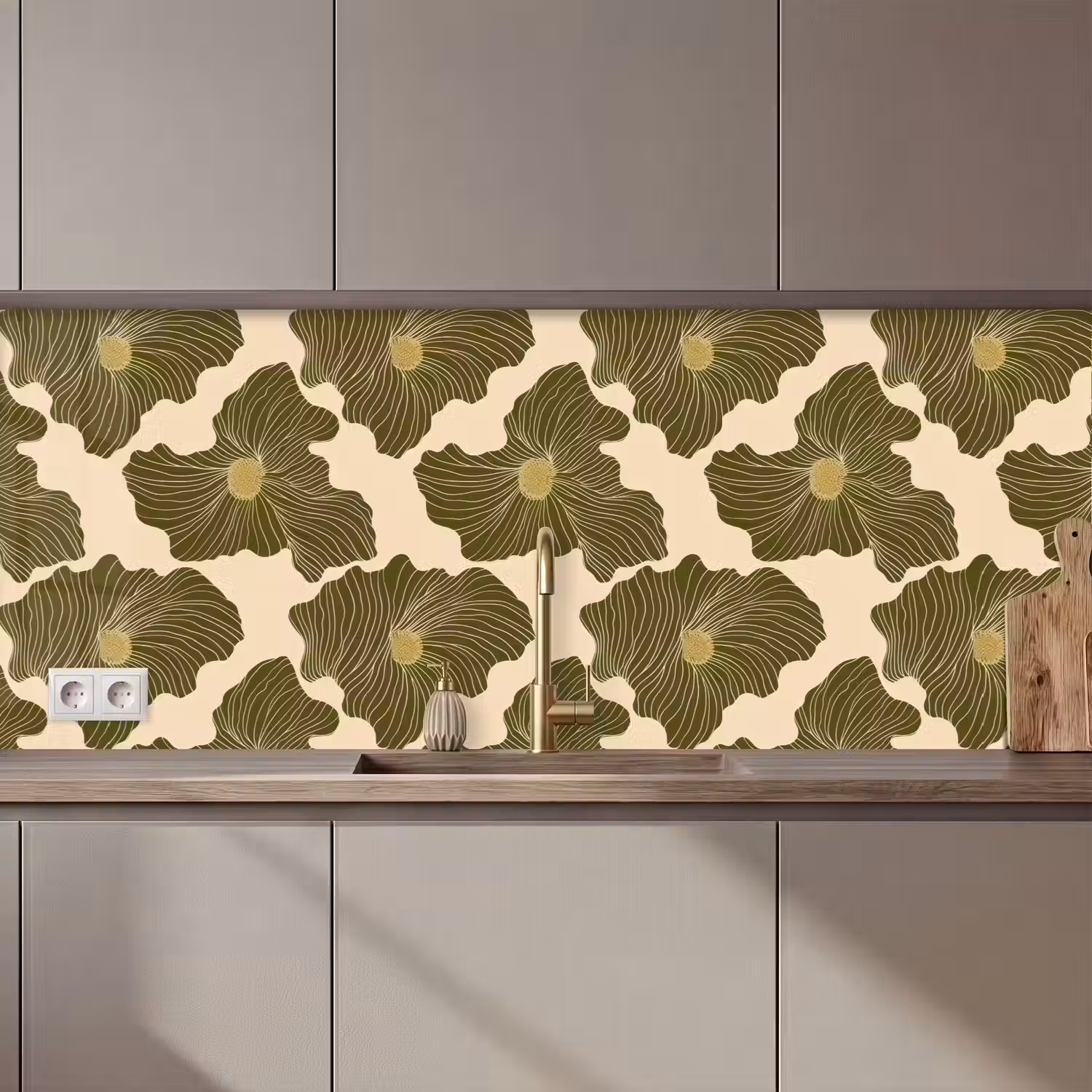 Modern - Abstract - Groen keuken achterwand 2 middel 871 zz_3dshopping