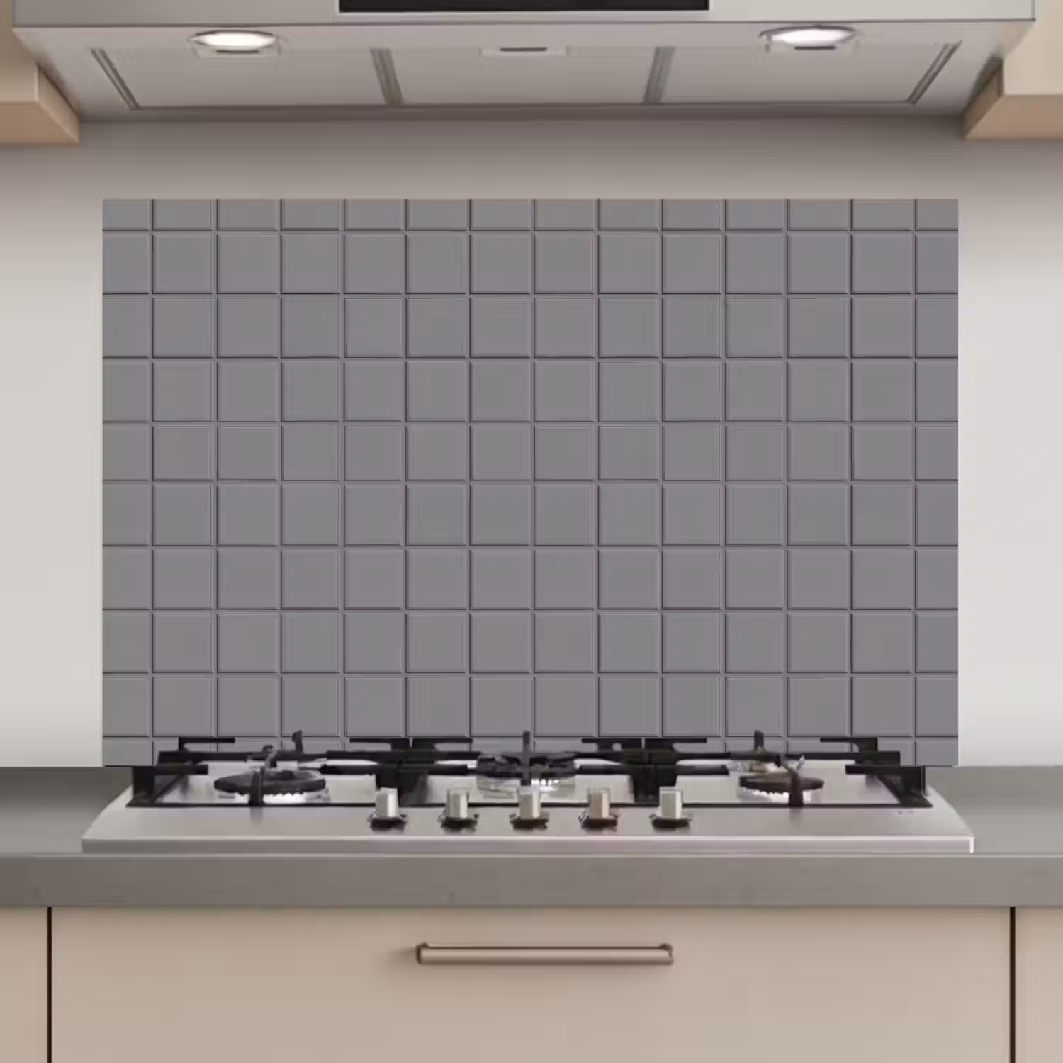 Modern - Patroon - Grijs keuken achterwand spatscherm klein 900 -3d_website